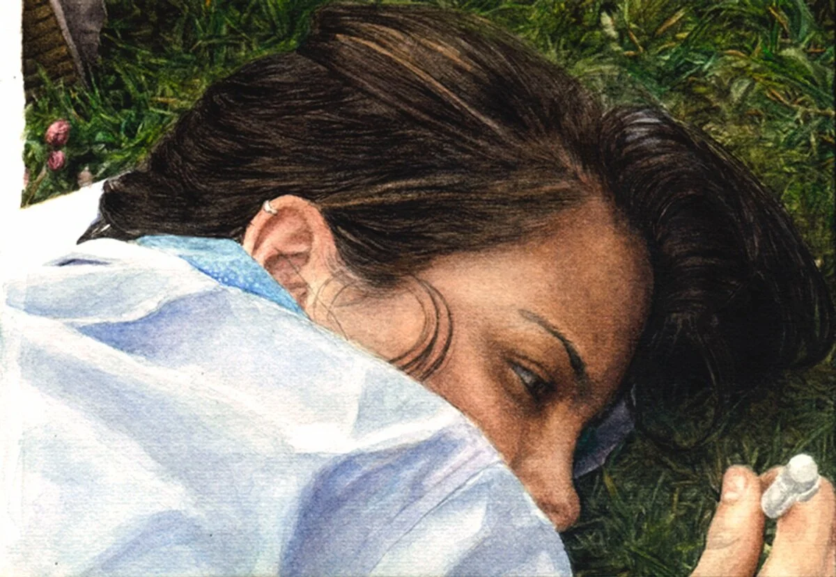    Juli,      2007  18x12 cms. Acuarela sobre papel.  