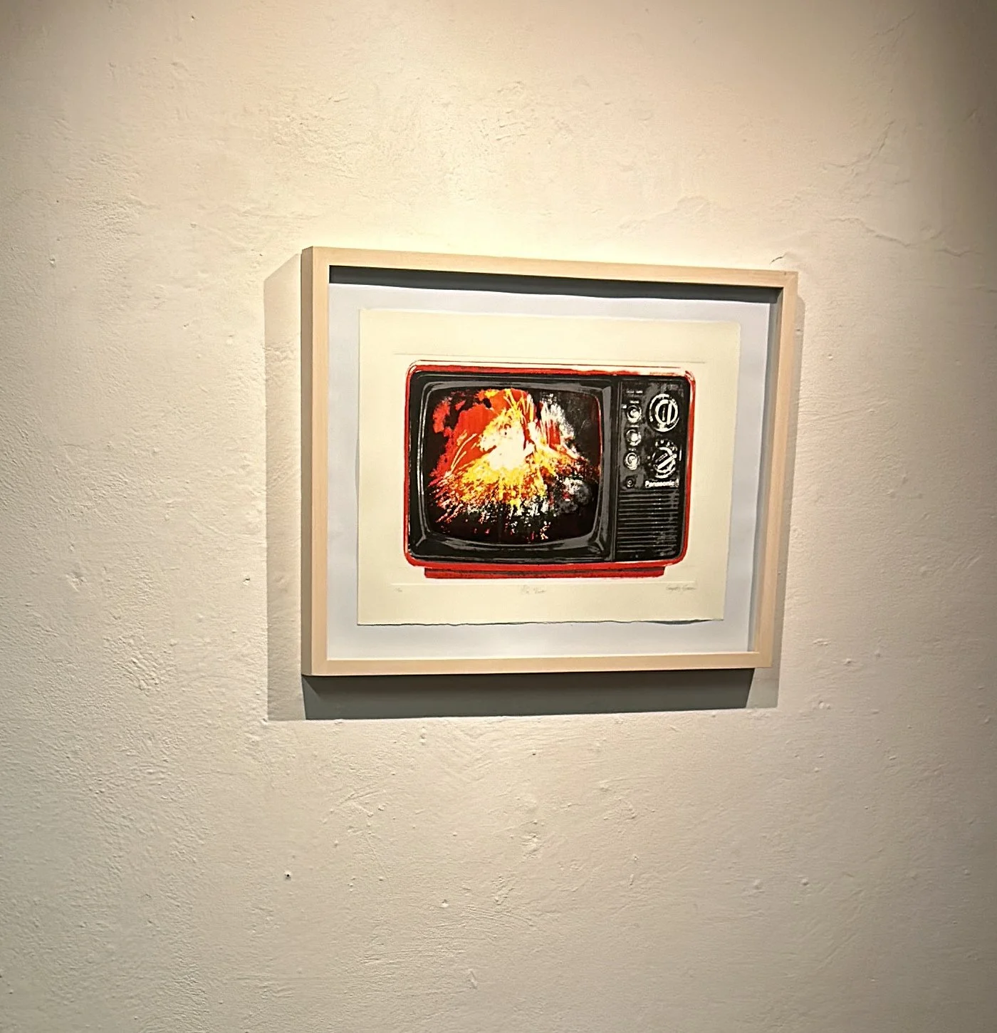 Cúmulo, 2024 · Volcano and television · Print on paper · Impronta Lab, Cholula, Mexico