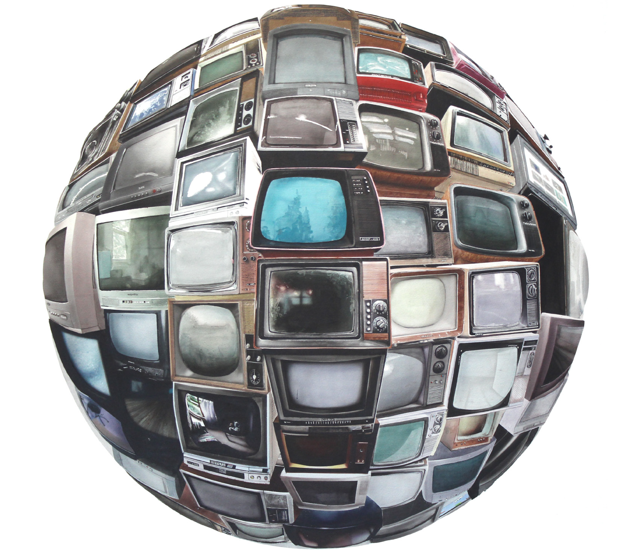 Panopticopias #1 — Off, 2022 · Watercolor on paper · 113 × 113 cm
