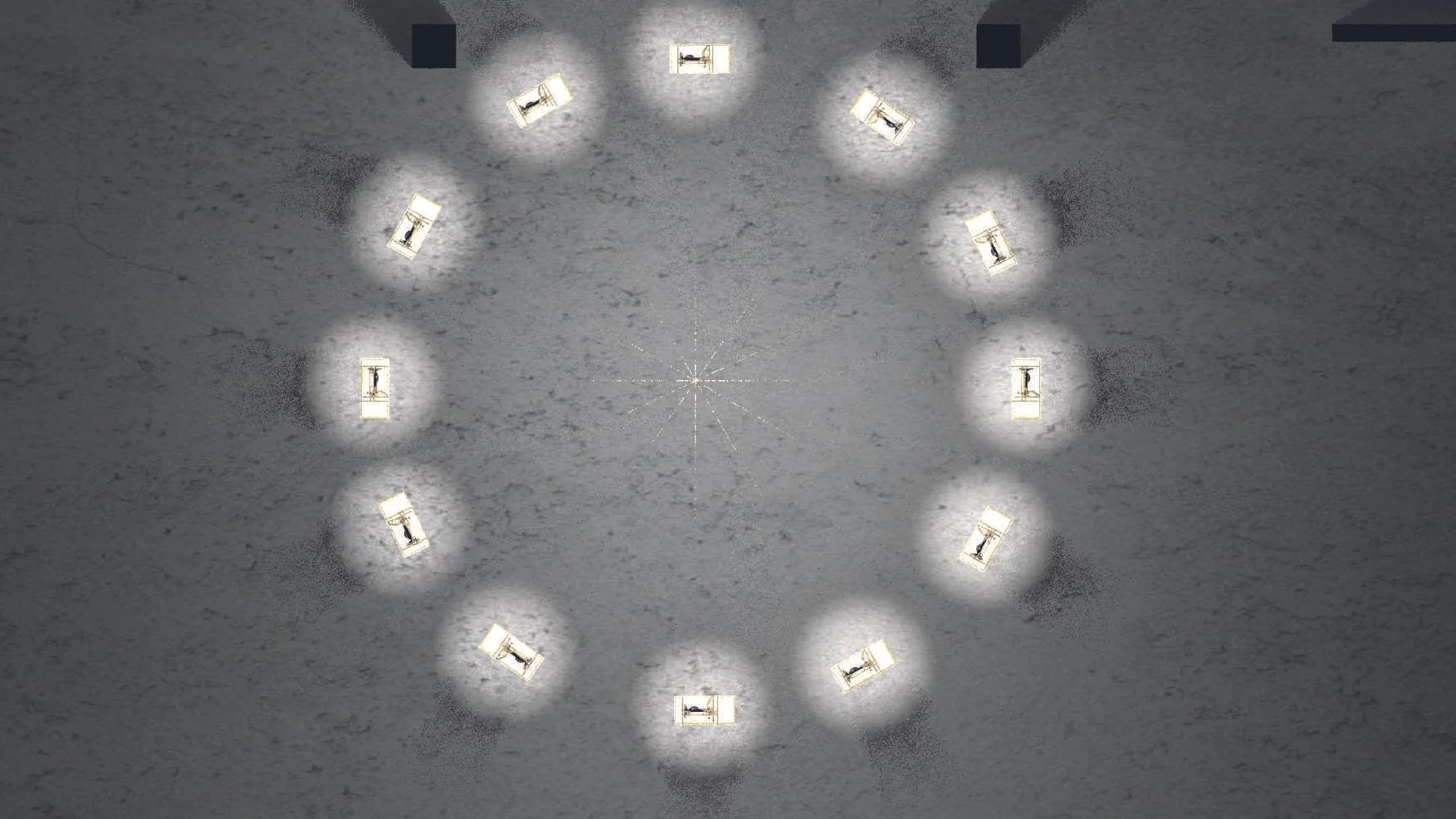 Hilo Vano · Circular arrangement of twelve machines. Planning model, 2022.