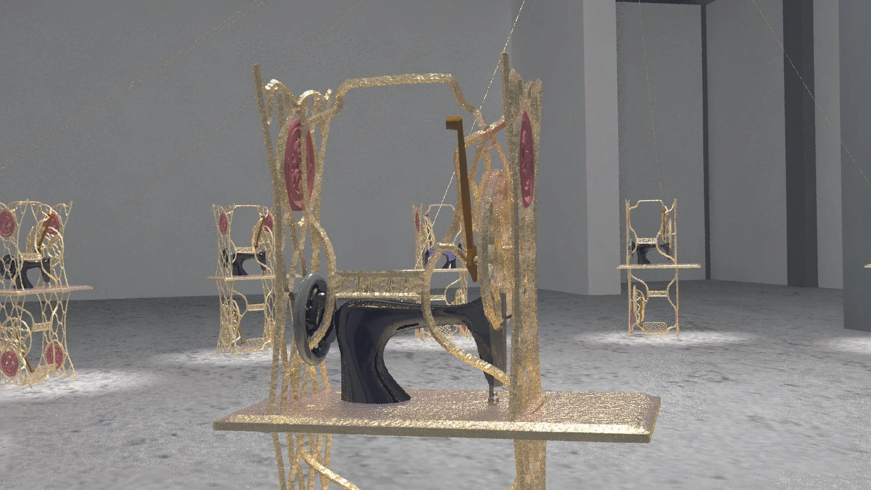 Hilo Vano · Proposed gold-leaf intervention. Digital study, 2022.