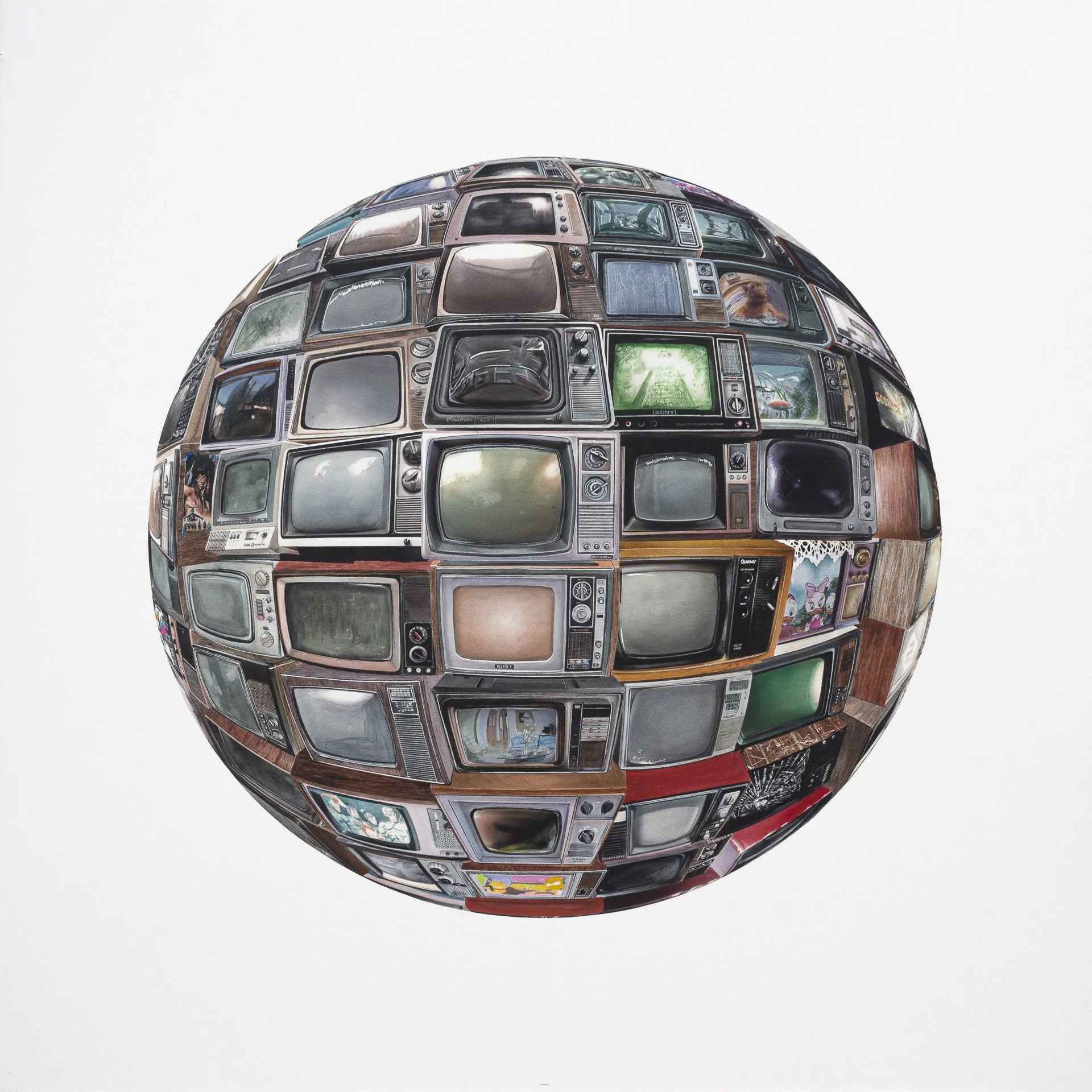 Panopticopias #3, 2022 · Watercolor on paper · 113 × 113 cm