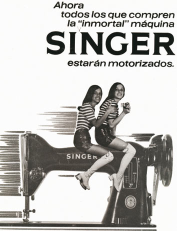 Hermanitas Singer · Historical advertising reference from the artist’s research archive.