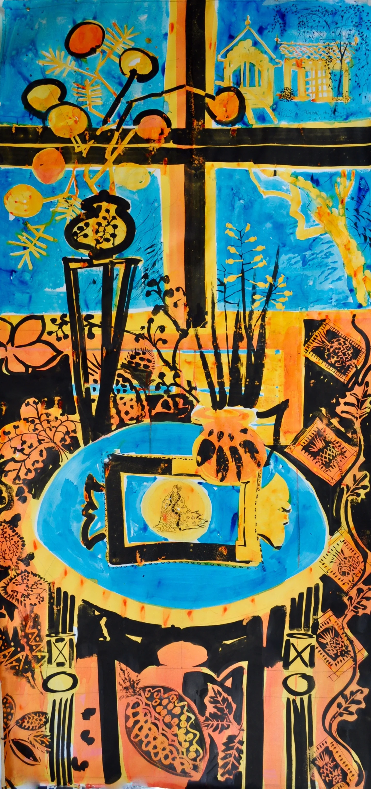 ORANGE TREE. 80x40 inches SOLD