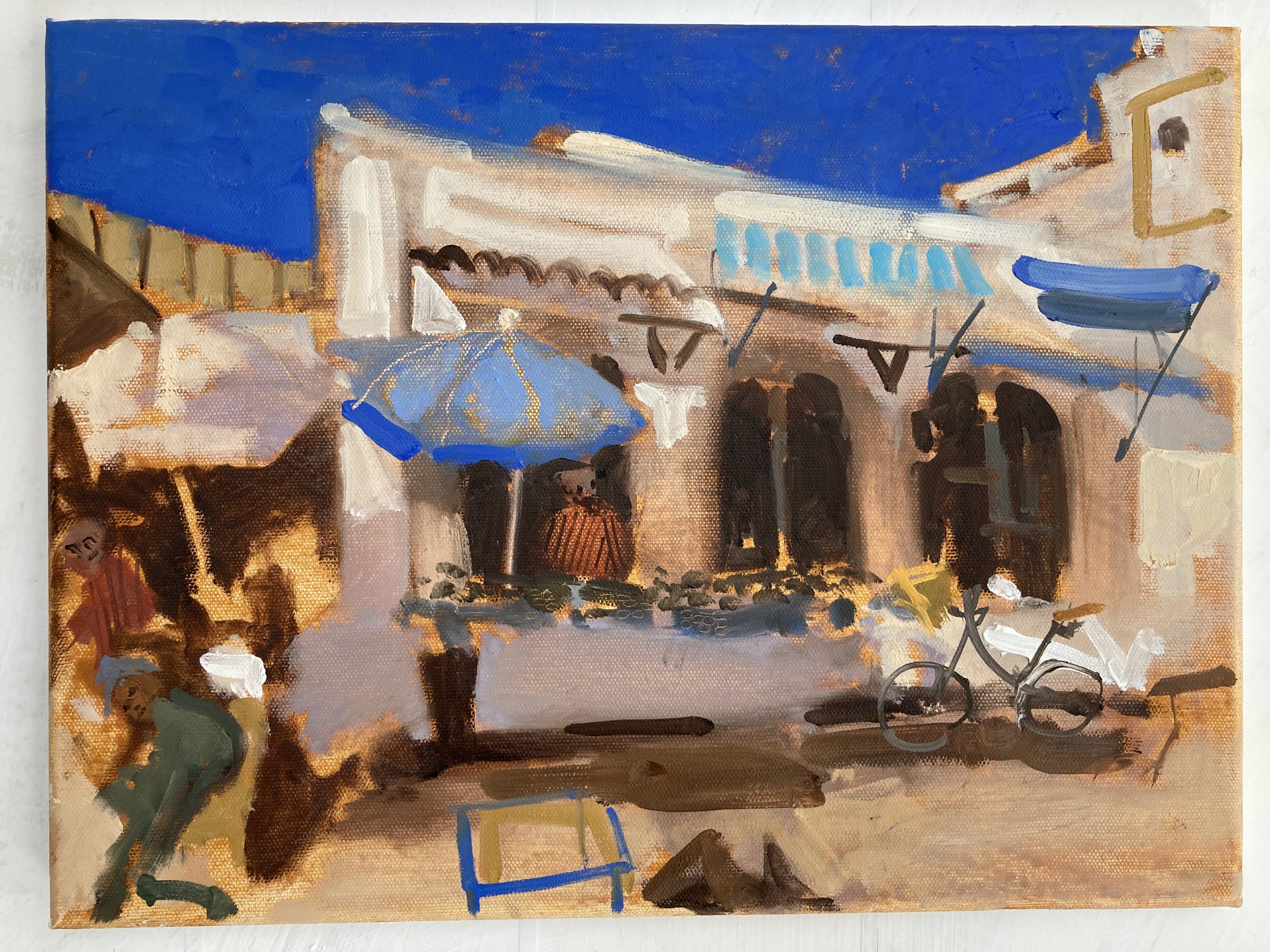 Souk Essaouira. 2023. 12x16 oil on canvas 