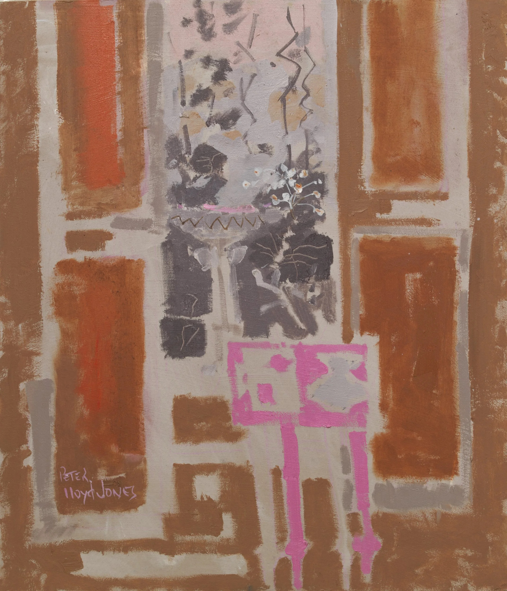 Pink Table, oil on board 40x30 approx