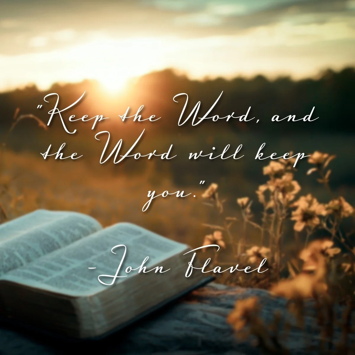 "Keep the Word, and the Word will keep you." -John Flavel