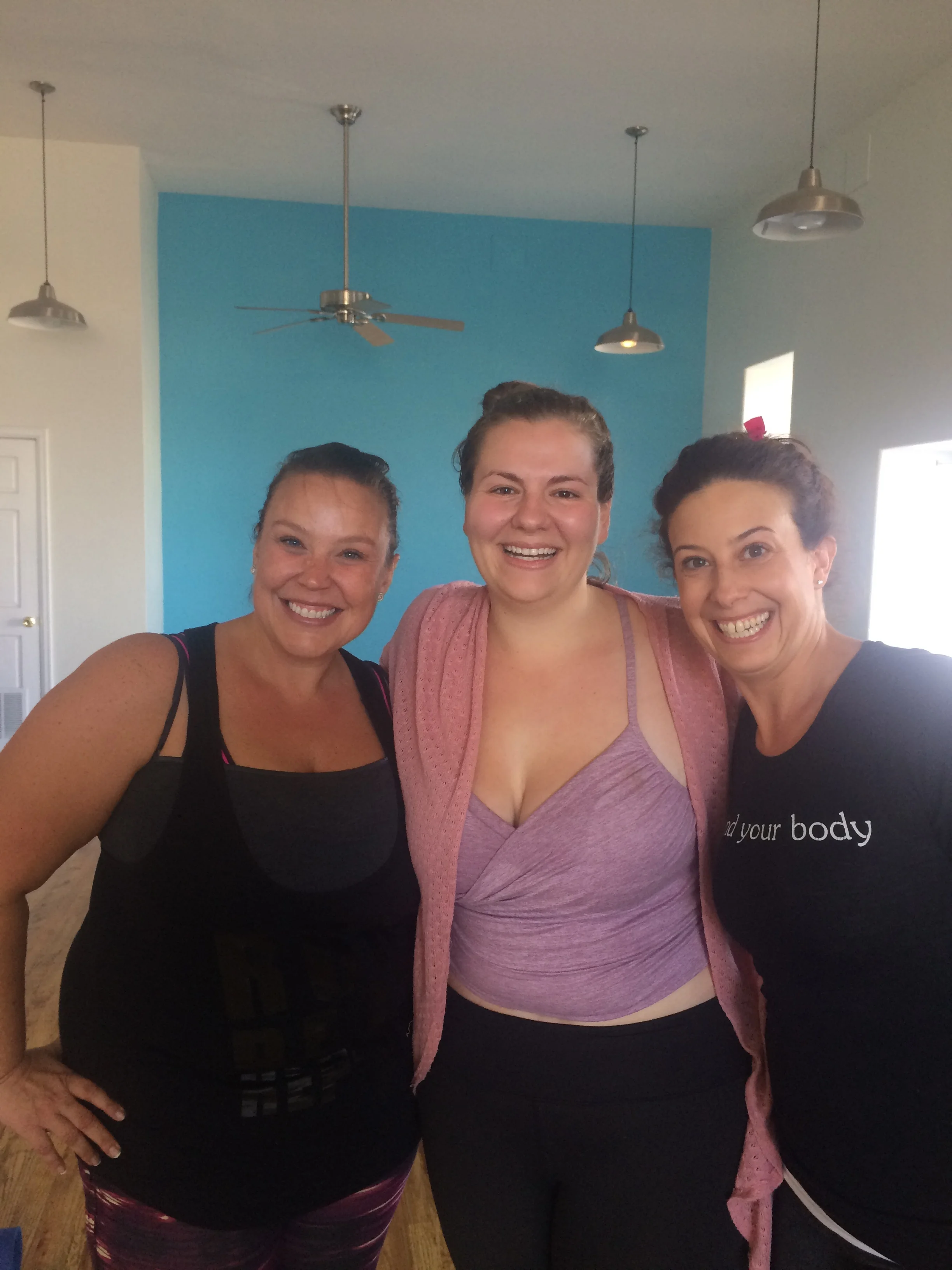  "Strength Within with Dana Falsetto" - Denver, August 2016 (Yogini Jamie Goodrich, Dana Falsetto & Me)