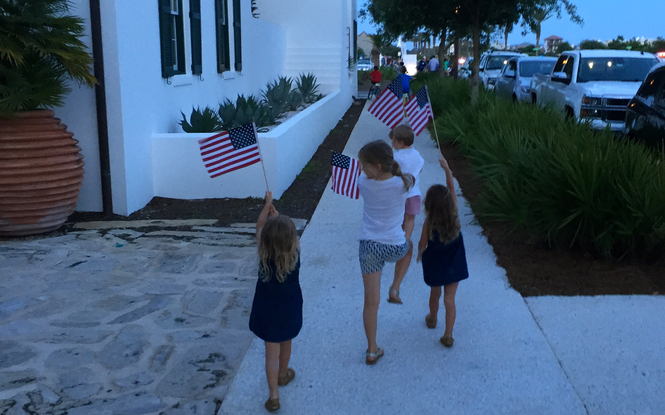 Cousins marching and honoring those fallen heros. 