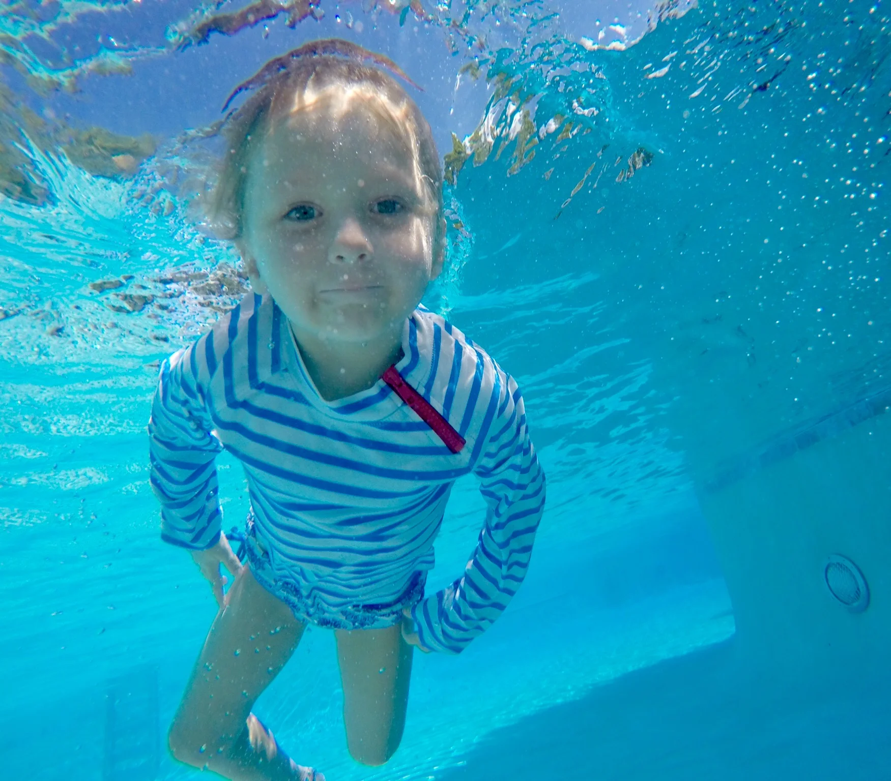 Riley swimming