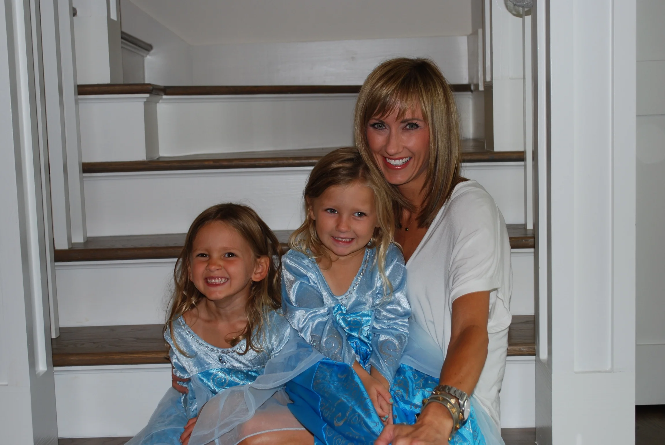 My beautiful, big girls and me awaiting our guests.