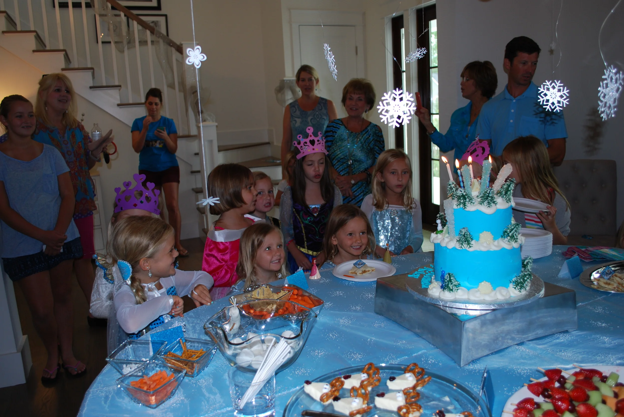 Singing Happy Birthday! The girls' faces melt my heart!