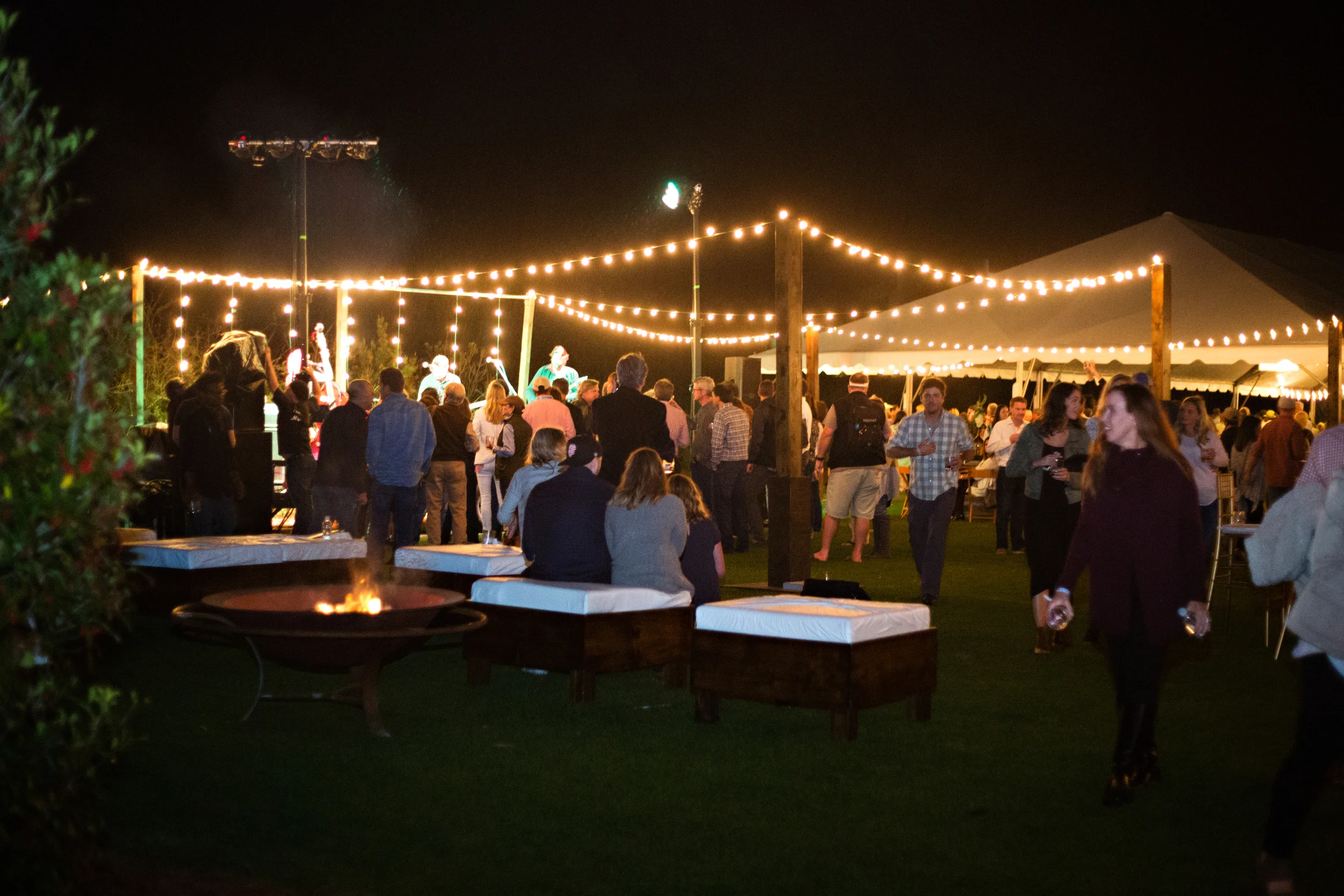 Wine & food tent on the Kelly Green at Alys Beach.