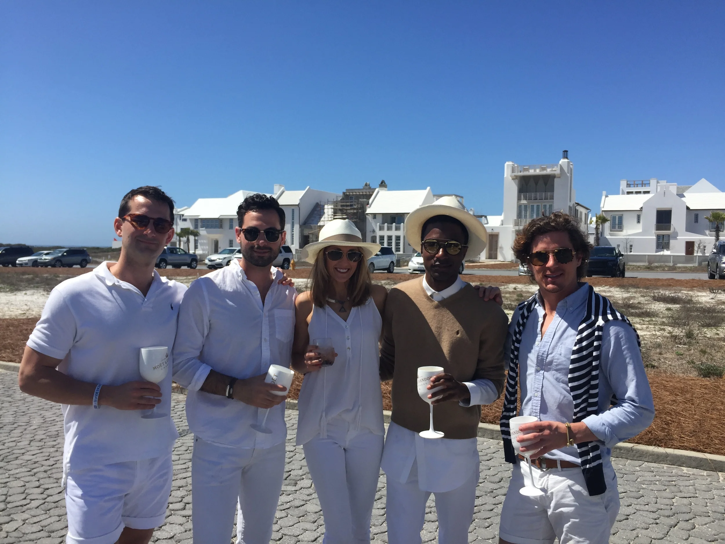 My very fashionable Good Grit friends in their white for Rose & Croquet.... Alys Beach Style