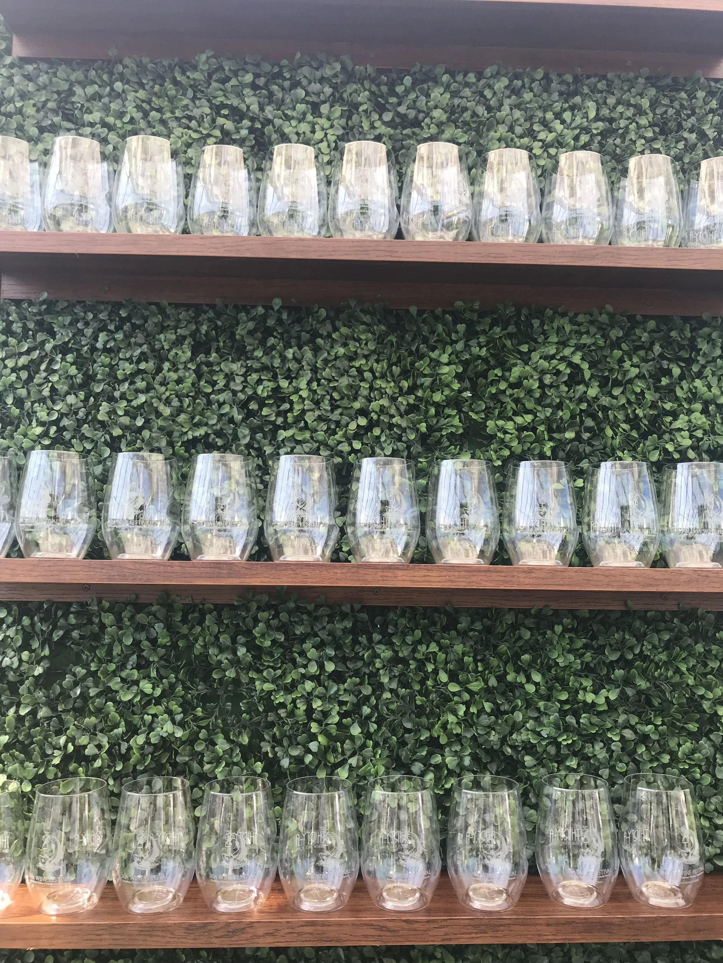 Love this display of the glasses when you walked into Rosè and Croquet. 