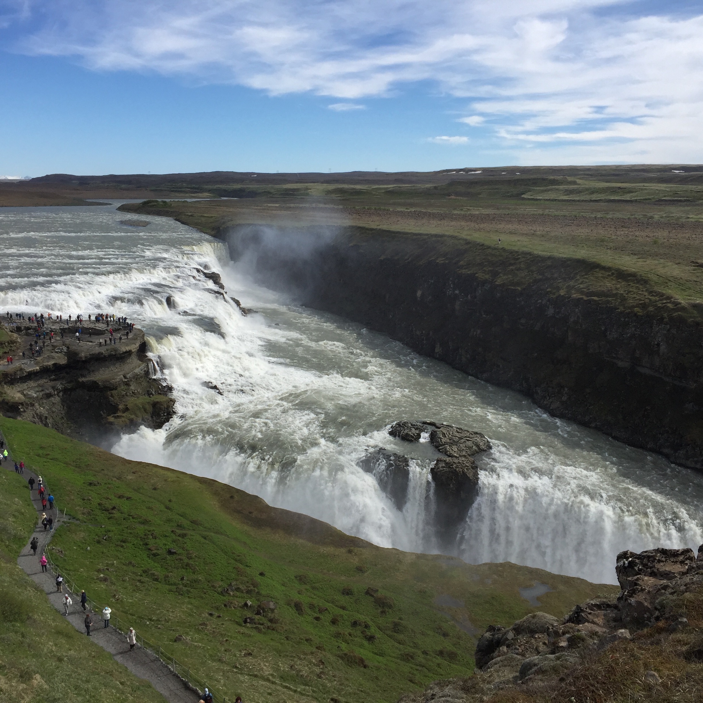 Gulfoss waterfall in Iceland without the Moment Wide Lens