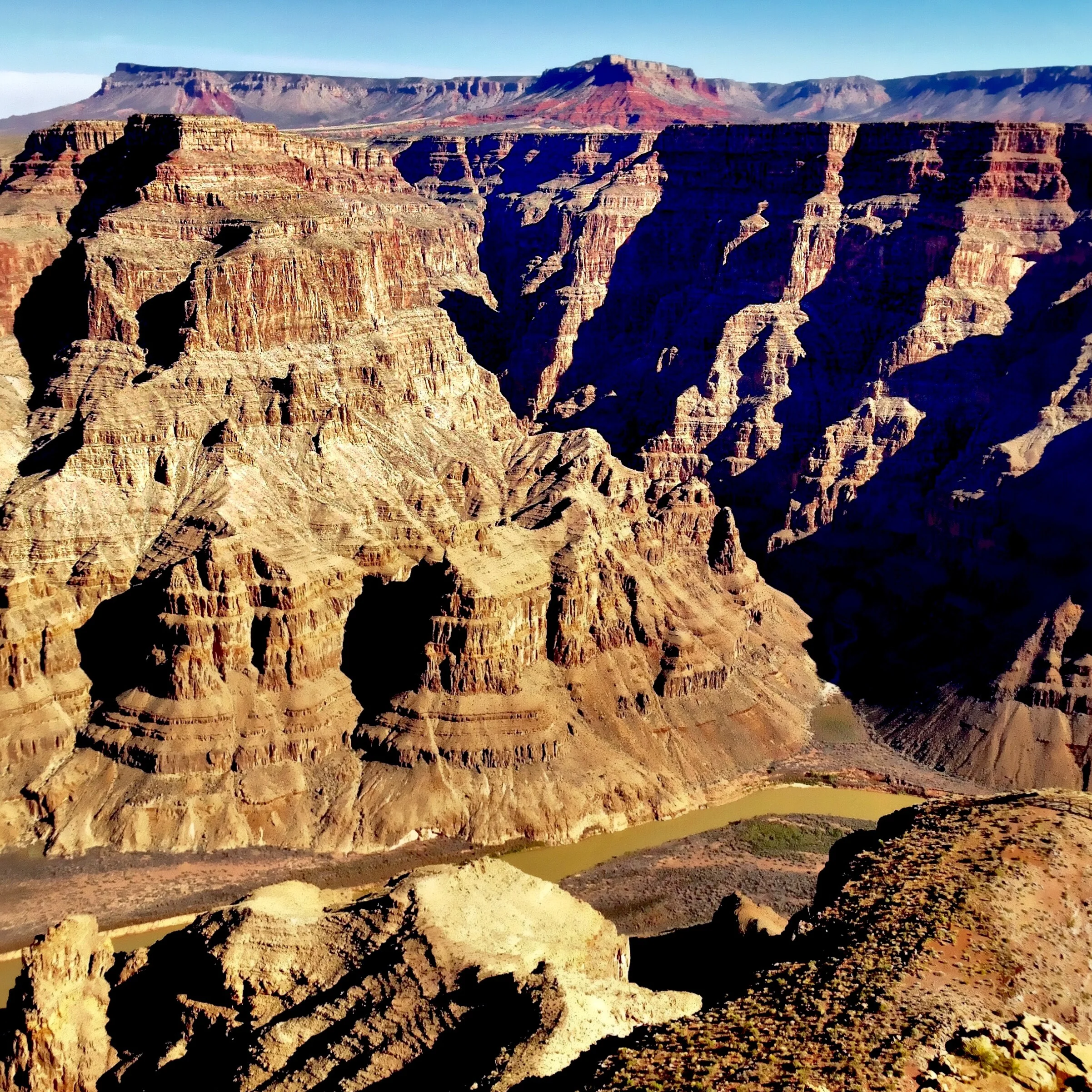 Get a beautiful view into the Grand Canyon from the Sky Walk; (cc) by-nc squics.com