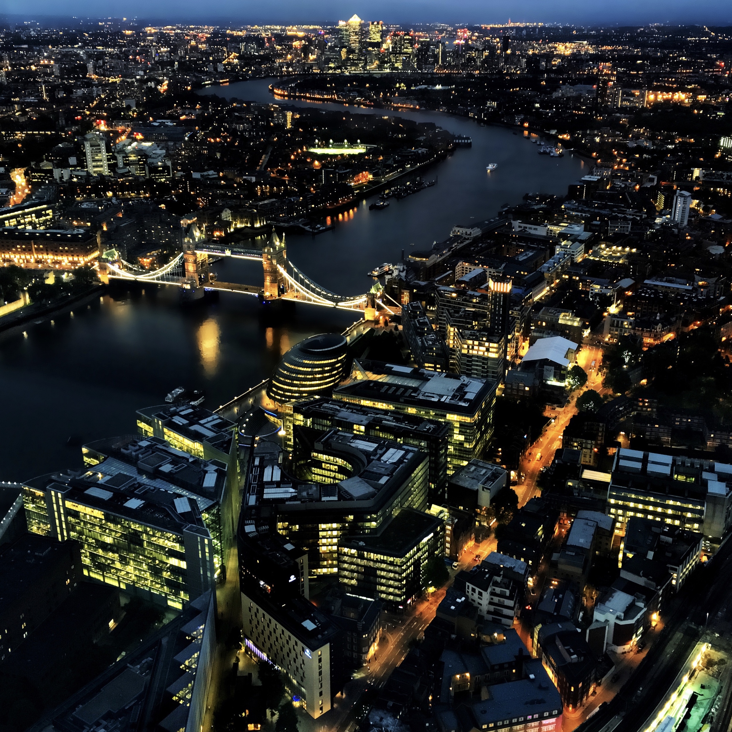 Iphone Night Photography From The Shard In London