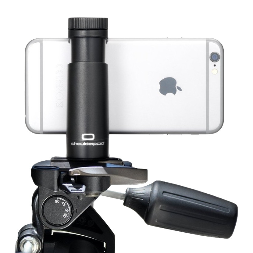Unscrew the bottom part and the ShoulderPod S1 works as a Tripod Mount