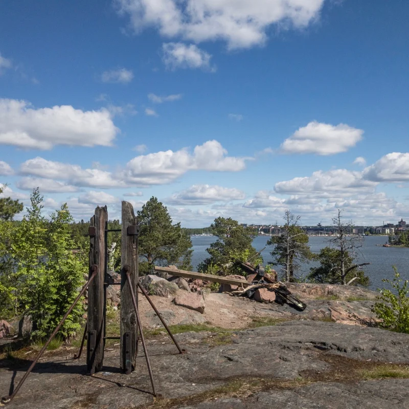 Remains of a house in Kruunuvuori, Helsinki, Finnland