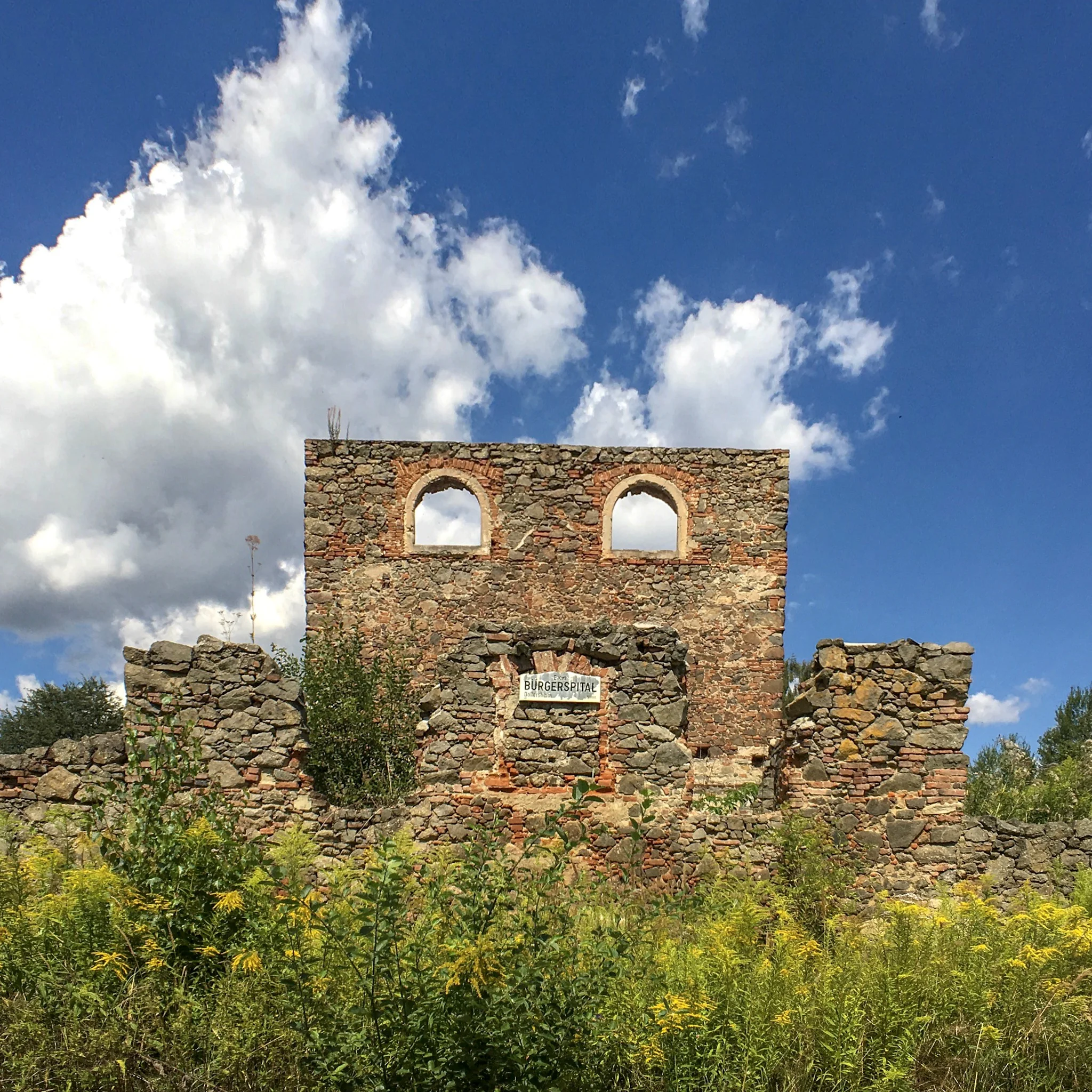 The remains of the hospital in Döllersheim