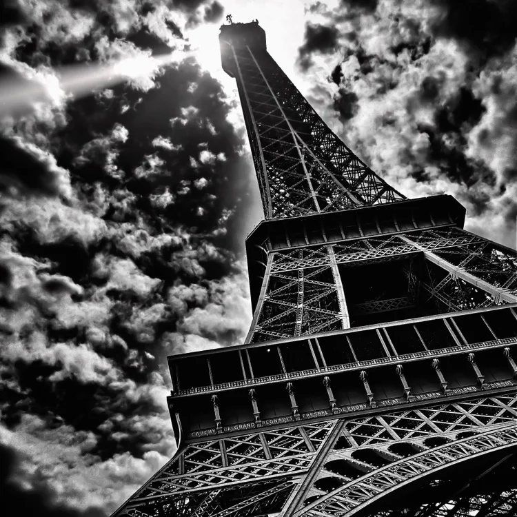 Eiffel Tower in Paris shot with Pro HDR and retouched with (discontinued) Photoshop Touch App