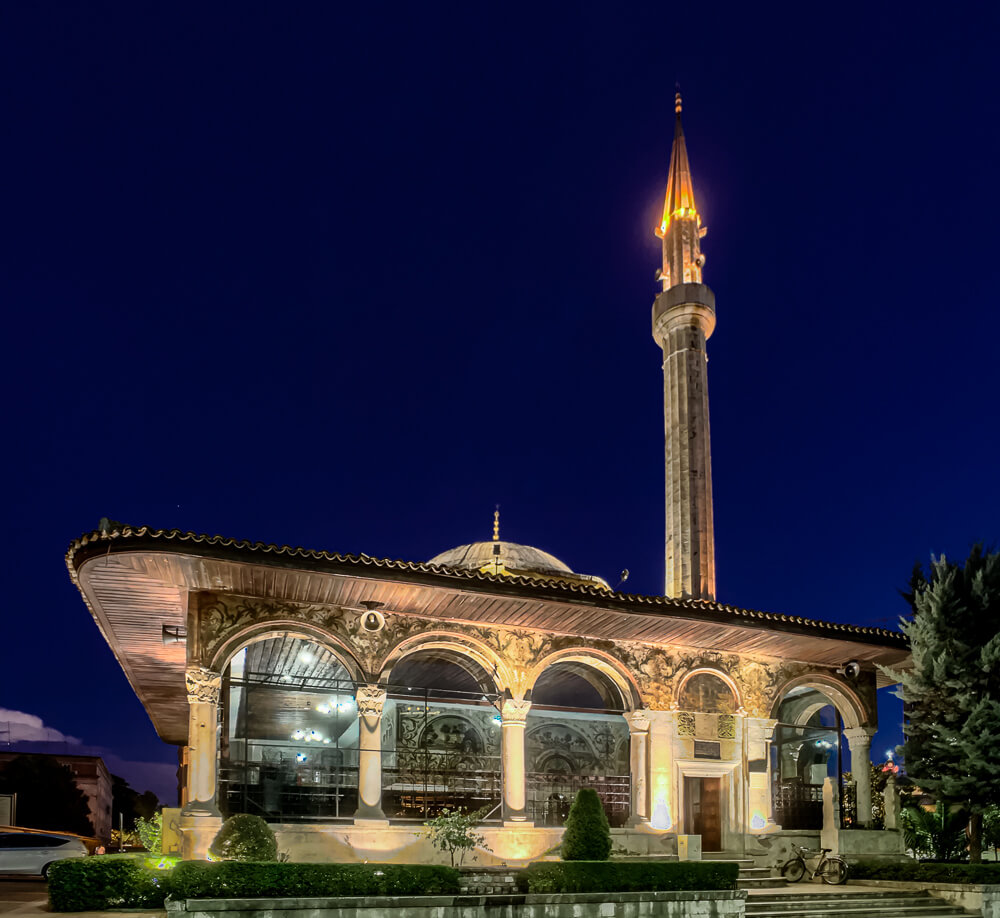 Night Photography with iPhone: Et'hem Bey Mosque in Tirana, Albania