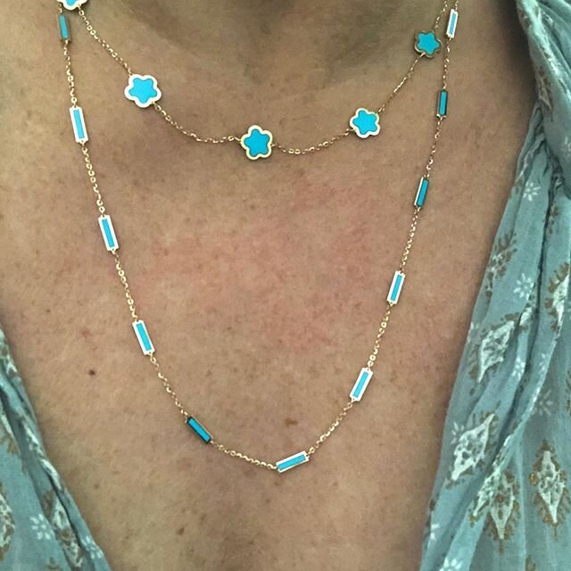 💙Turquoise 💙 Italian made turquoise and 14k gold. .
.
.
.
.
.
.
.
.
.
.#susansiegeljewelry 
#turquoise 
#turquoisejewelry 
#finejewelry 
#jewelry 
Dm for details