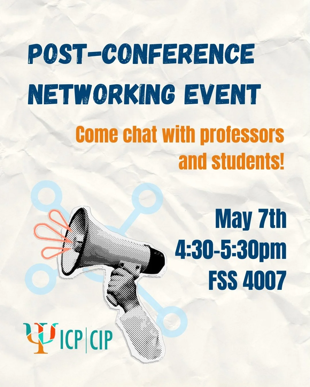 Looking to get involved in research? Hoping to get in touch with more professors and fellow students? Come join us for our networking event after the conference this Thursday! 
---
Souhaitez-vous vous impliquer dans la recherche ? Aimeriez-vous entre