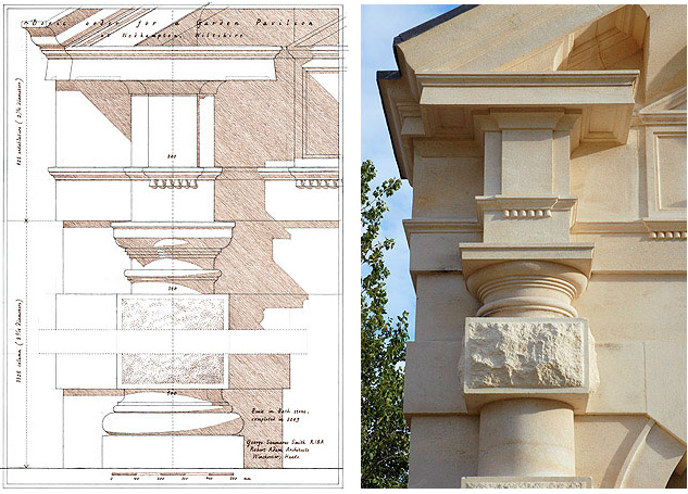 DETAIL OF A NEW PALLADIAN VILLA