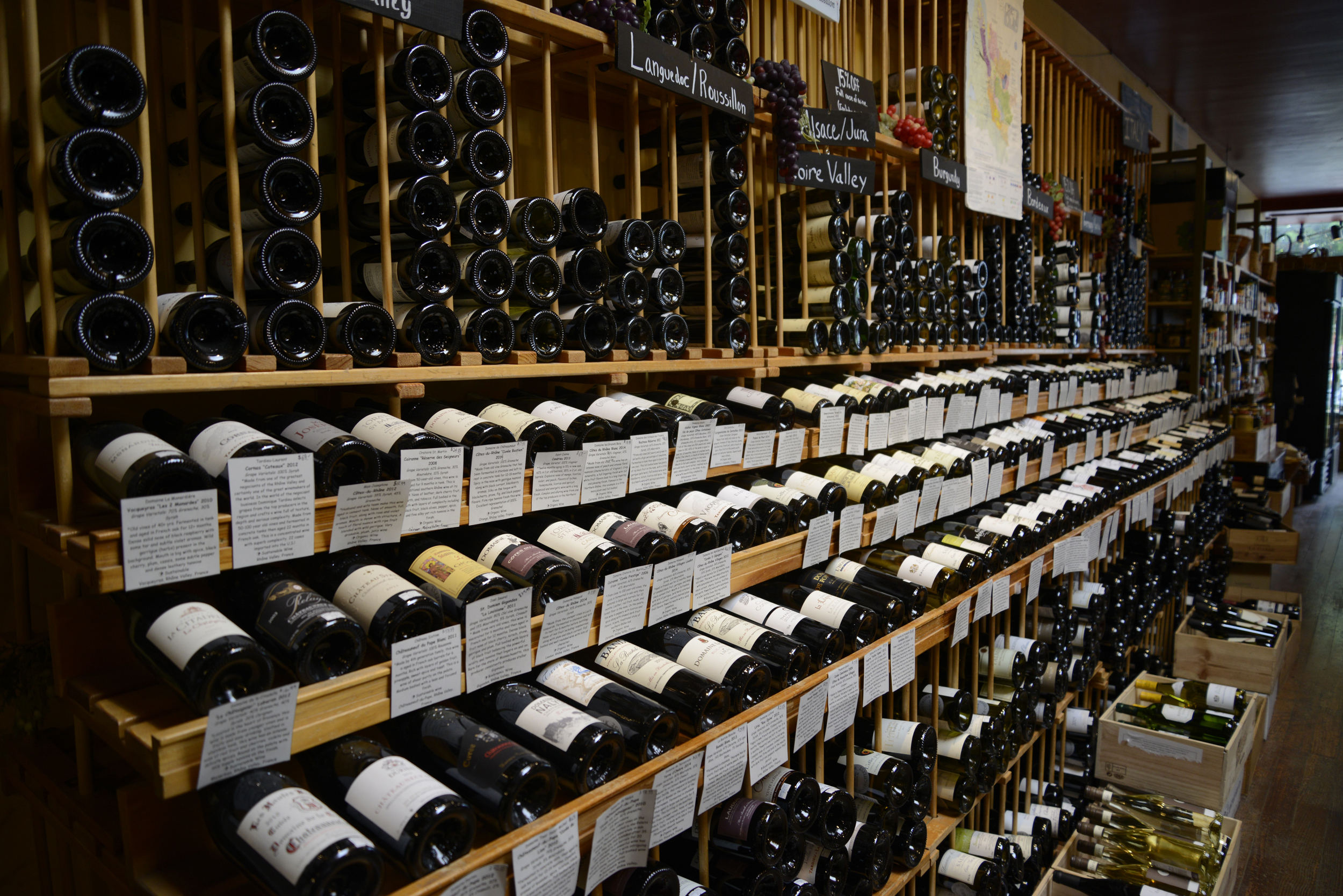 Grand Trunk's selection of French Wines, categorized by region