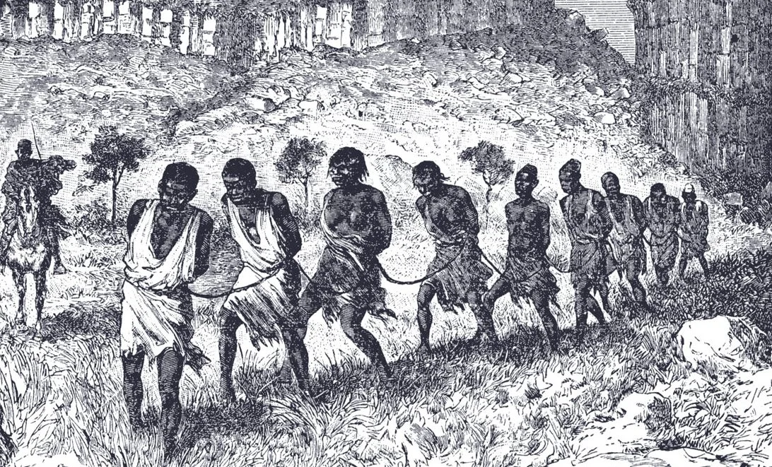 A depiction of Africans being kidnapped