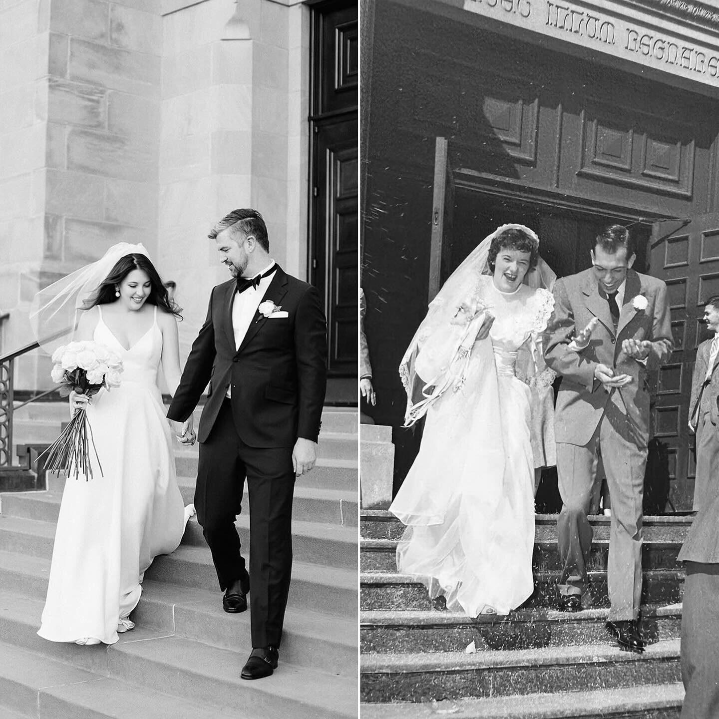 Two days ago this popped up on my feed from one of my dear couples in 2021 - Kaitlin and Zach. 

Same church. Same steps. 71 years apart. 

Kaitlin was kind enough to allow me to share this beautiful connection in their family&rsquo;s legacy to my ow