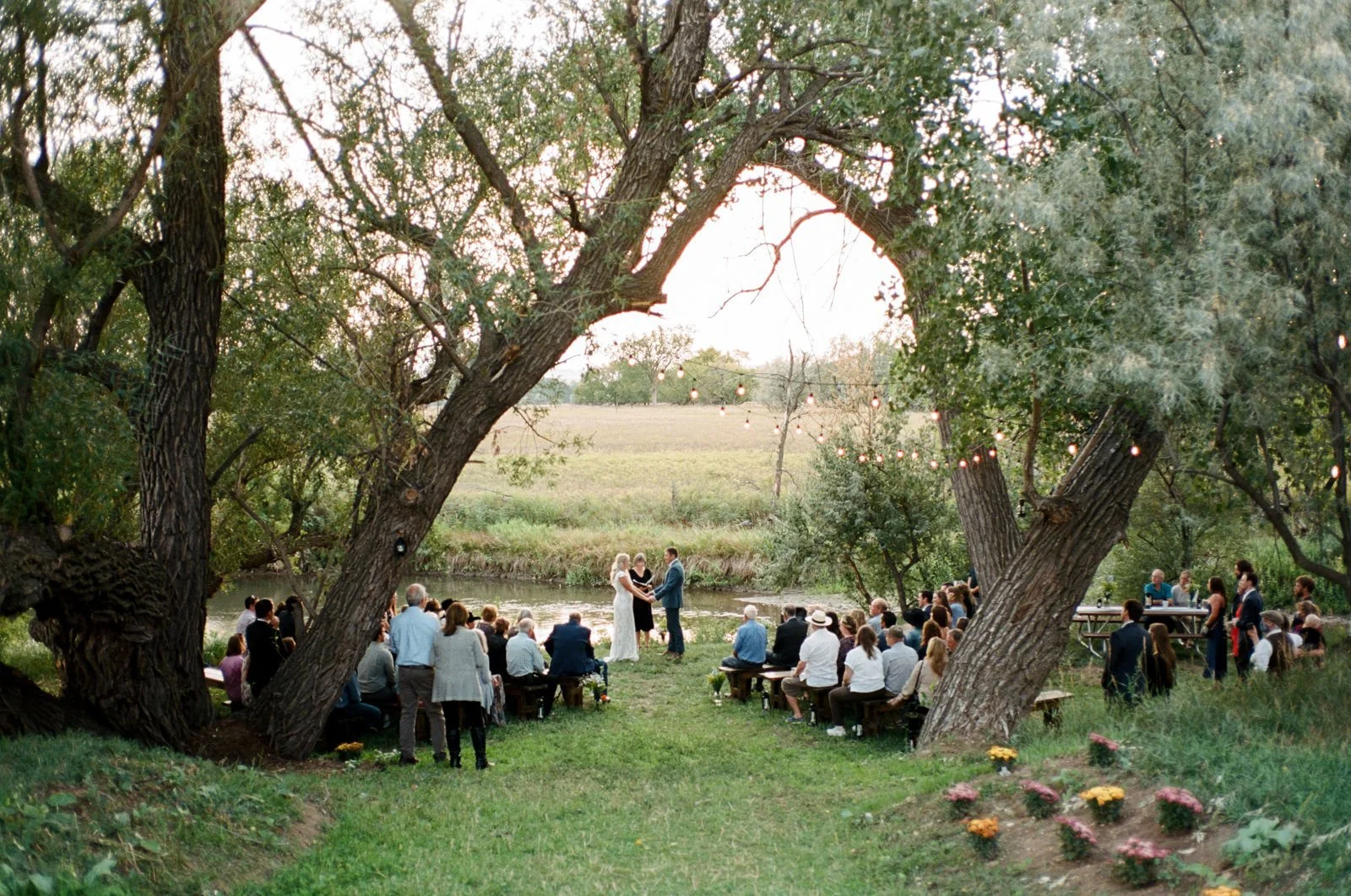 Intimate Creekside Wedding on 35mm Film