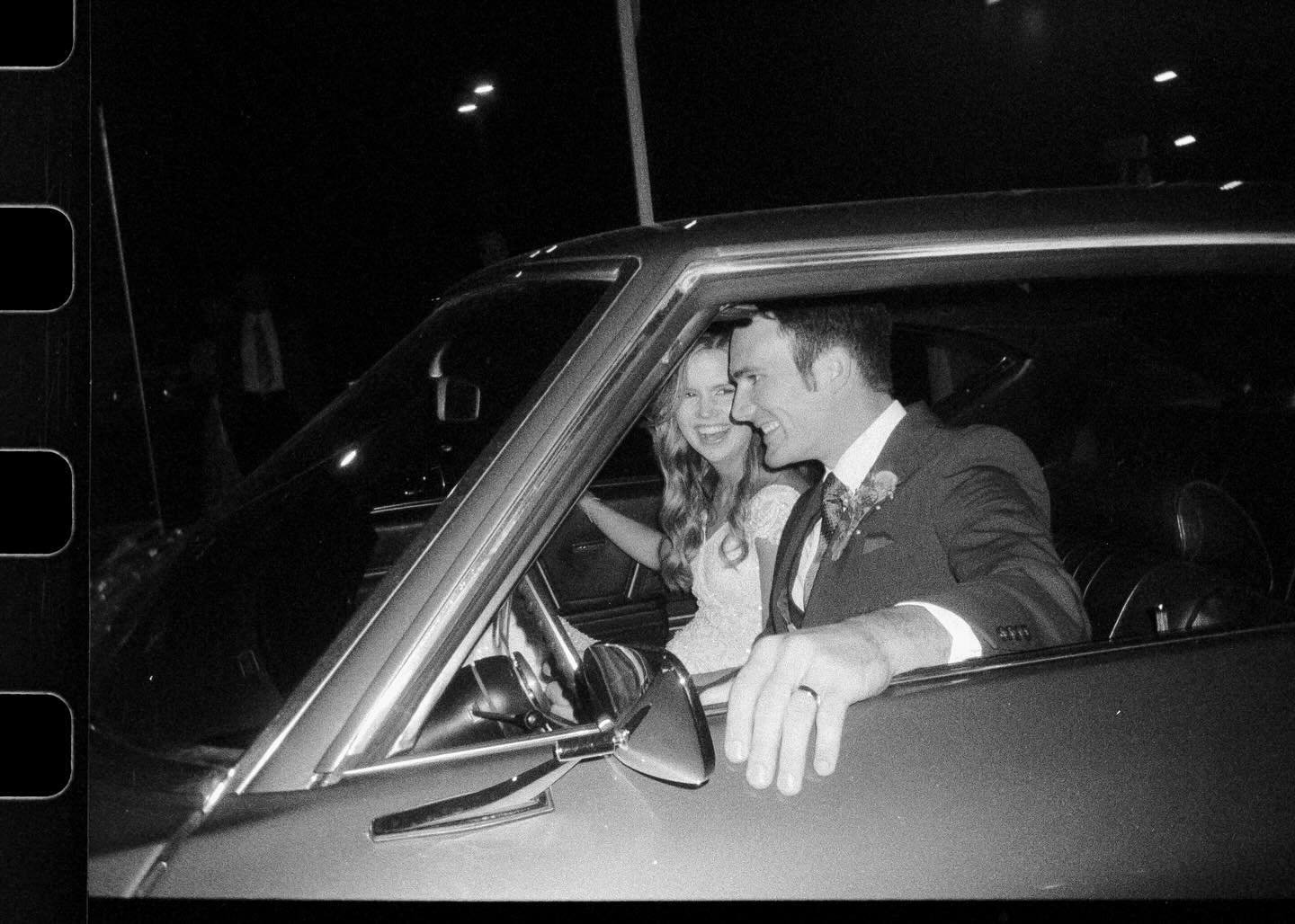 Some film of Jamie and Daniel. The first frame in this set is literally the very last photo I took on their wedding day as they were taking off for the night in their vintage car. Couldn&rsquo;t be happier with how it turned out. 🤗🖤