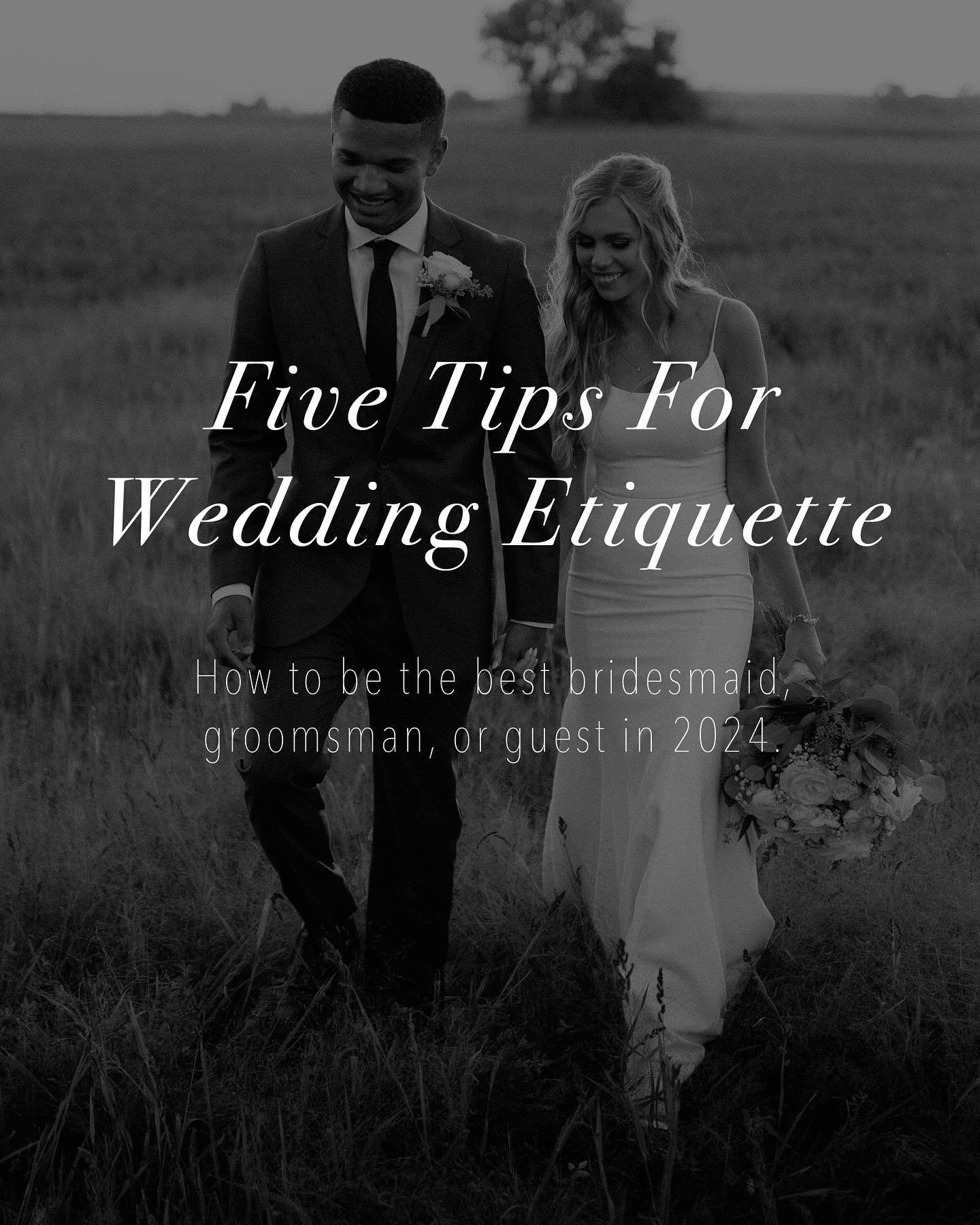 Friendly reminders from a wedding photographer&rsquo;s perspective. 🙃

My 2024 wedding season is about to kick off so I thought I would share some helpful  wedding etiquette ranging from how to give a memorable wedding speech to the best way to full