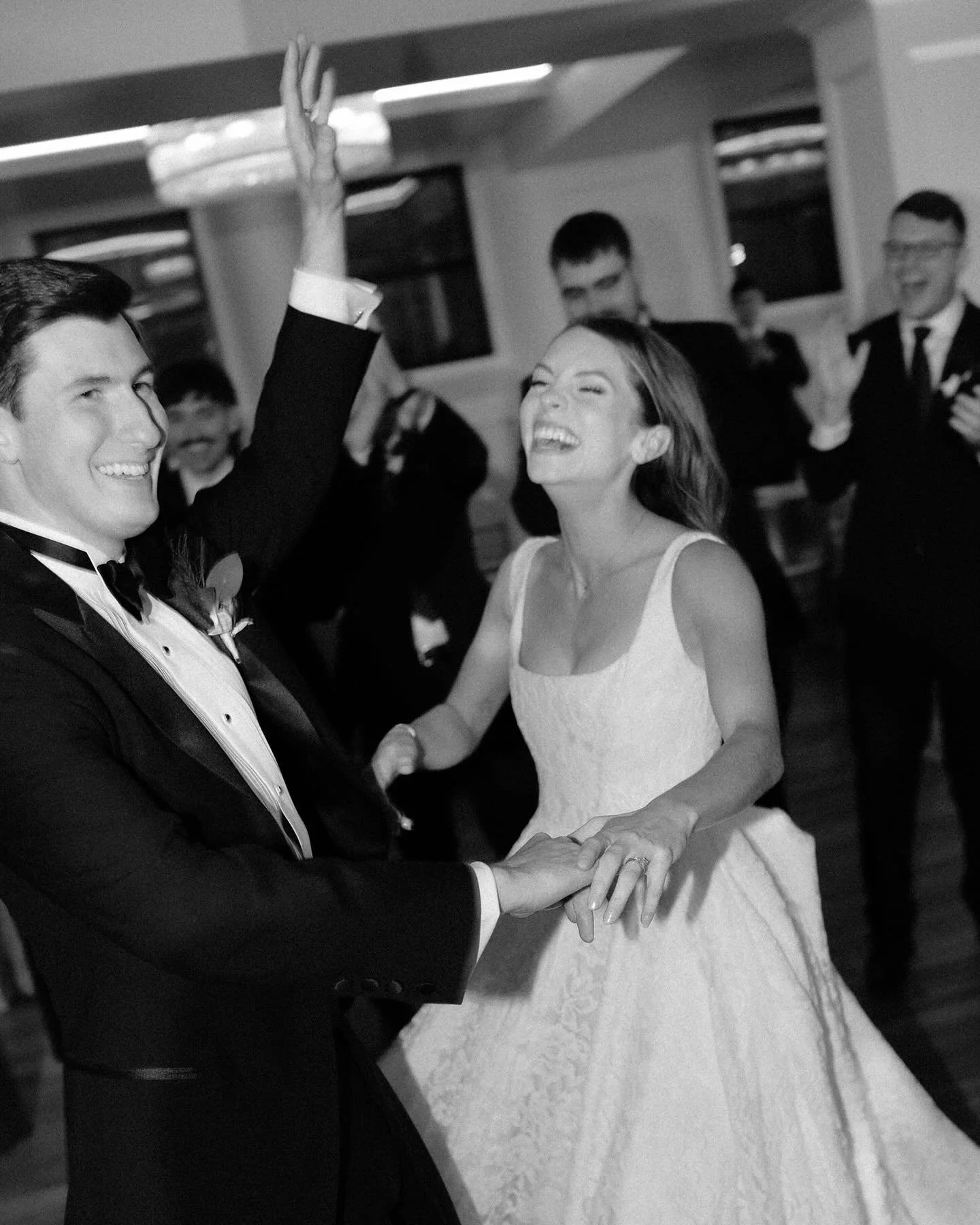 During my first conversations with Ciara and Ethan, they described wanting their wedding to feel like the song, &ldquo;In The Mood&rdquo; by Glenn Miller. So naturally, it feels fitting to share some black and white favorites. 🤍