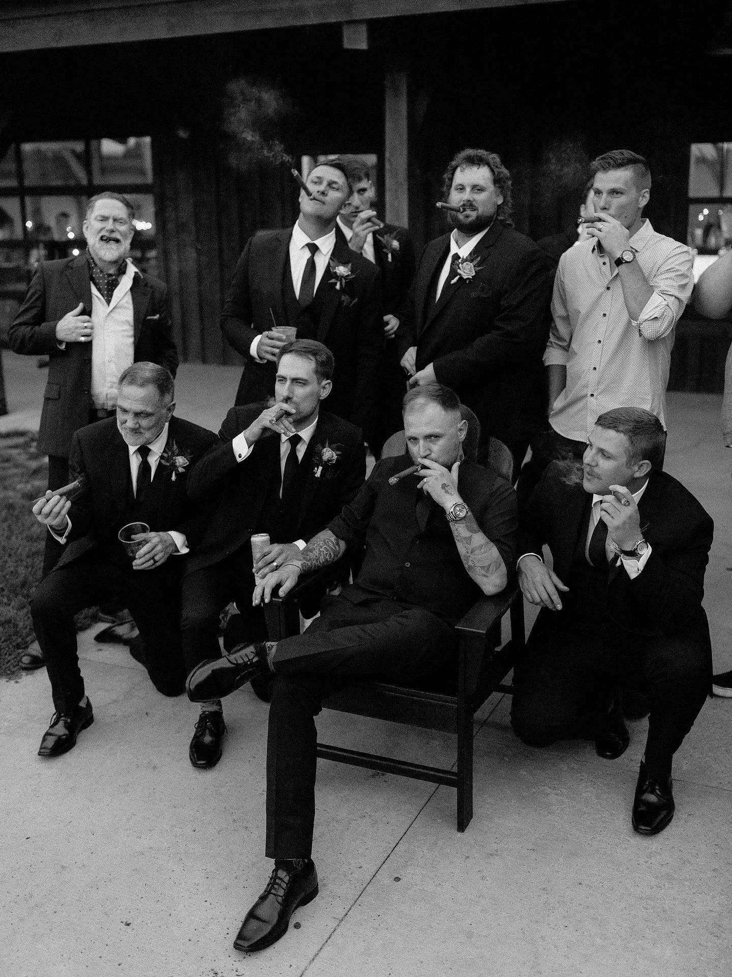 A dedicated post for these boys. 😎 
Anybody else planning a fun cigar bar for a late night activity at their wedding this summer?
.
.
Keywords \\ Documentary wedding photographer, Sioux Falls wedding photographer, Minneapolis wedding photographer, f
