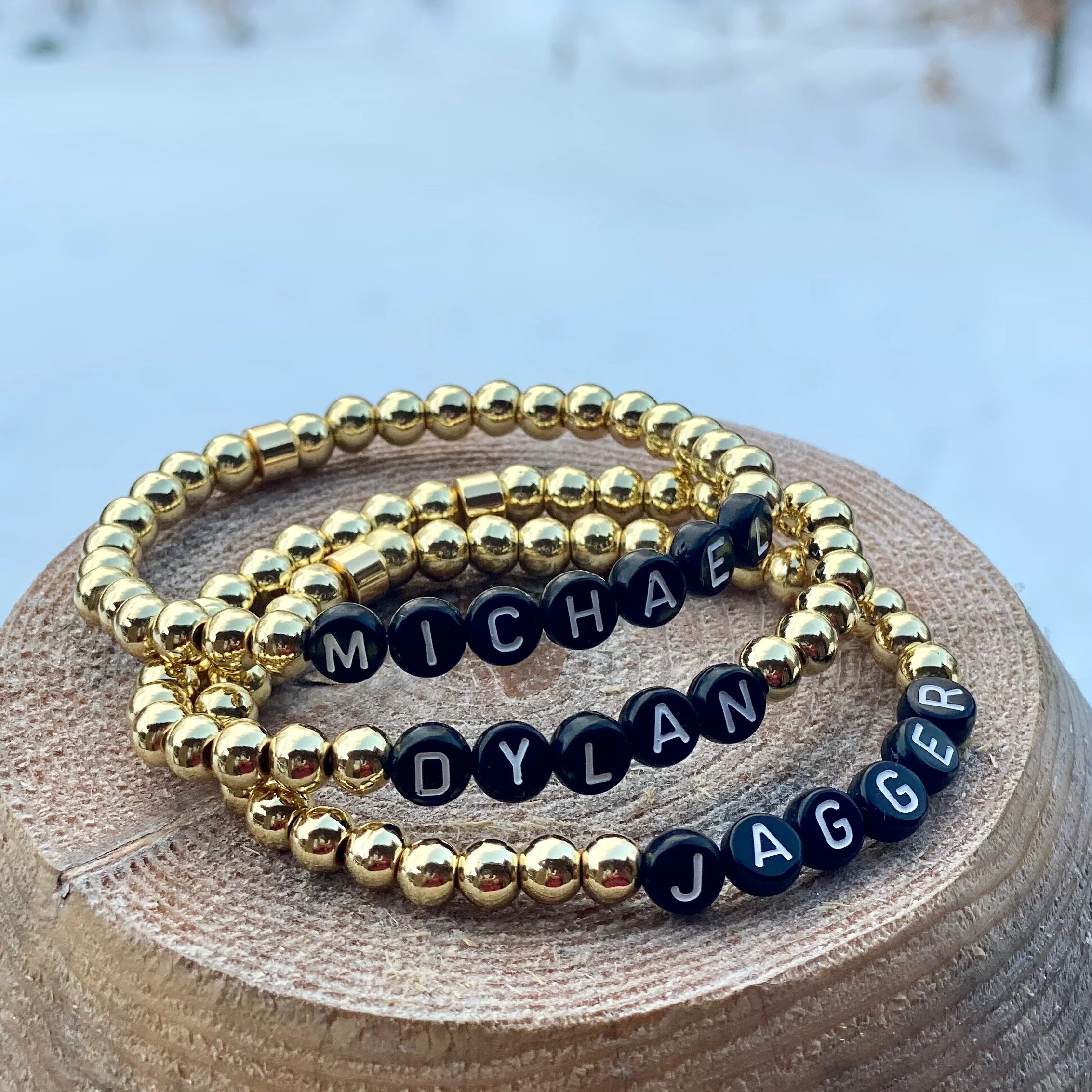 Charly Hillman Black Gold Name Bracelet  - 3.jpg