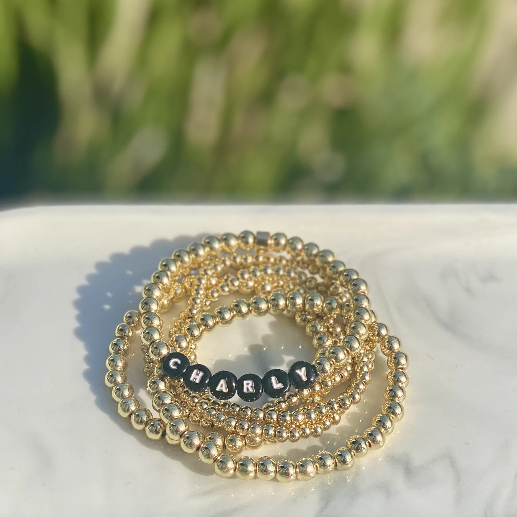 Charly Hillman Black Enamel Name Bracelet 1.JPG