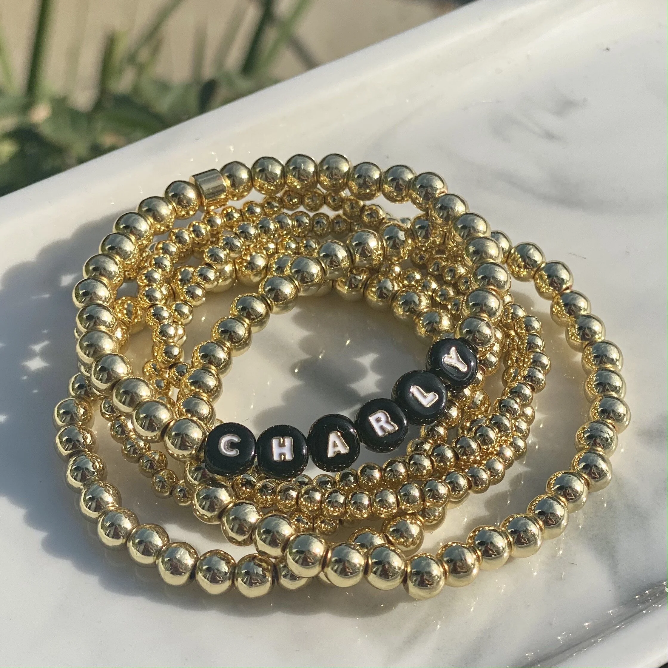 Charly Hillman Black Enamel Name Bracelet 2.JPG