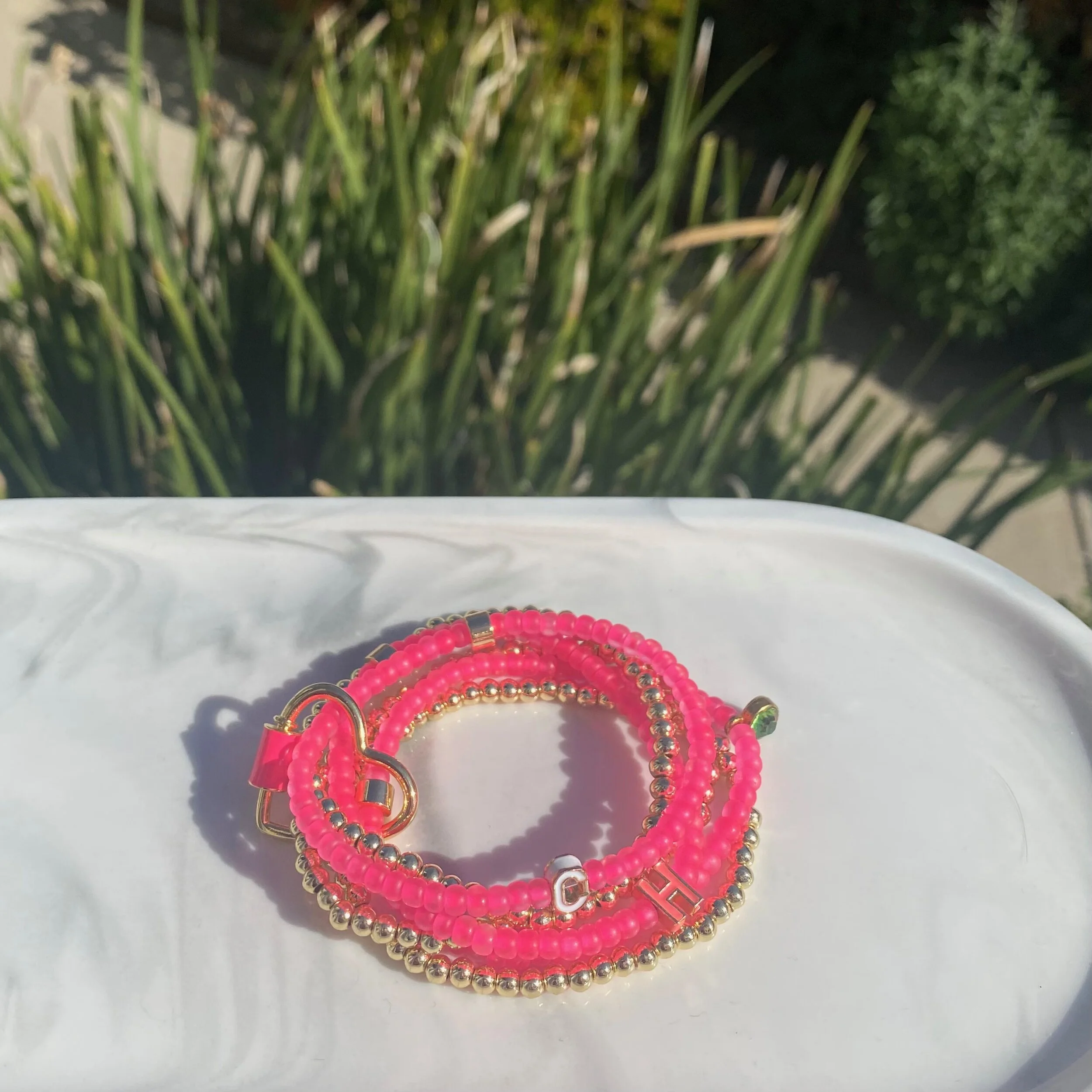 Neon Pink & Gold Initial Set  - 2.jpeg