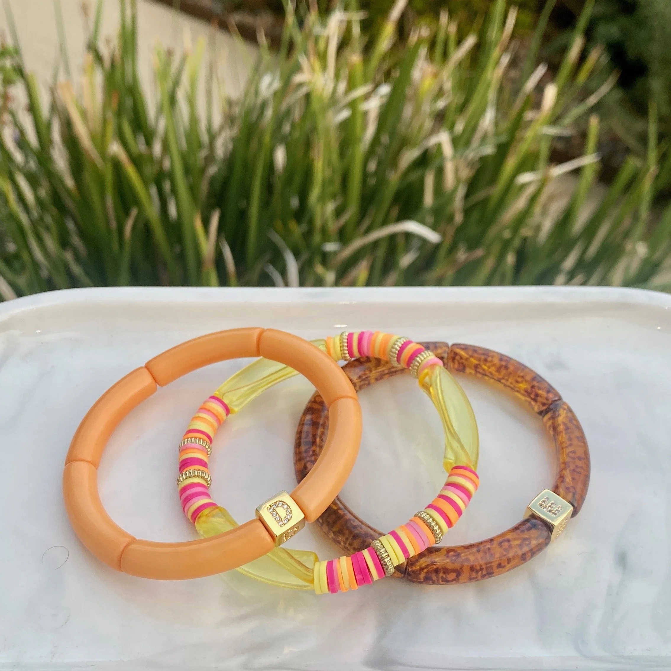 Charly Hillman 8mm Acrylic Bamboo Initial Bracelet  - 3.jpeg