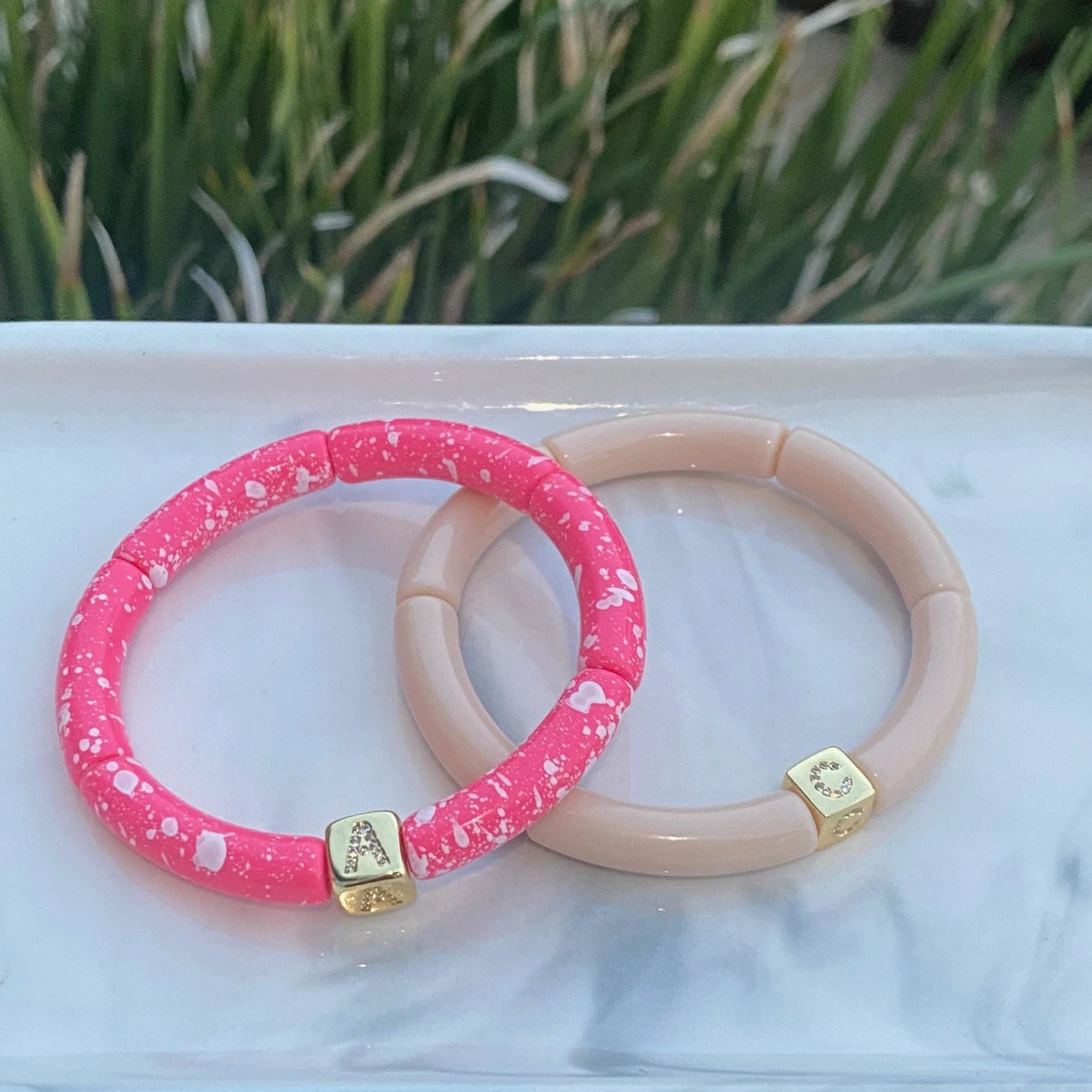 Charly Hillman 8mm Acrylic Bamboo Initial Bracelet  - 8.jpeg