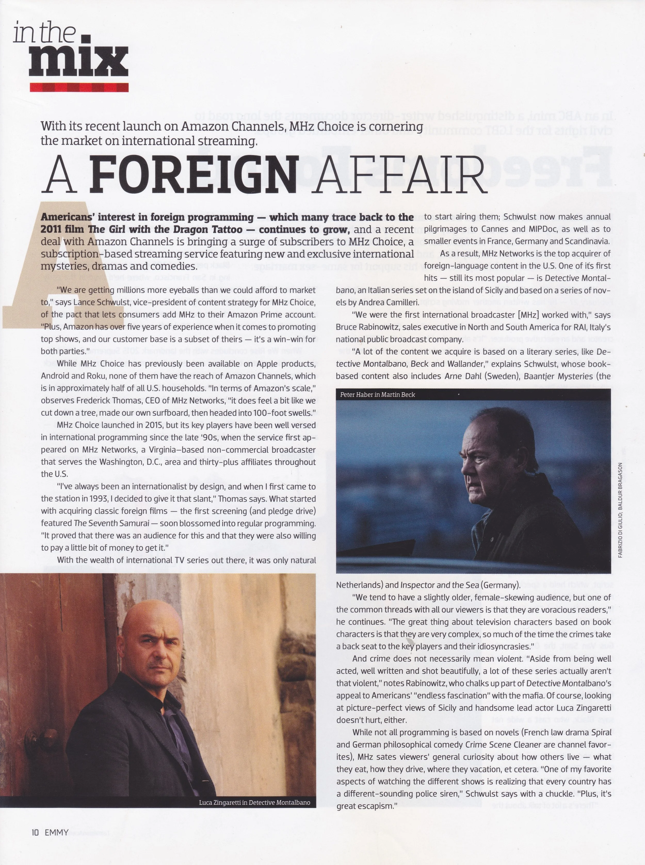 Emmy Magazine: A Foreign Affair