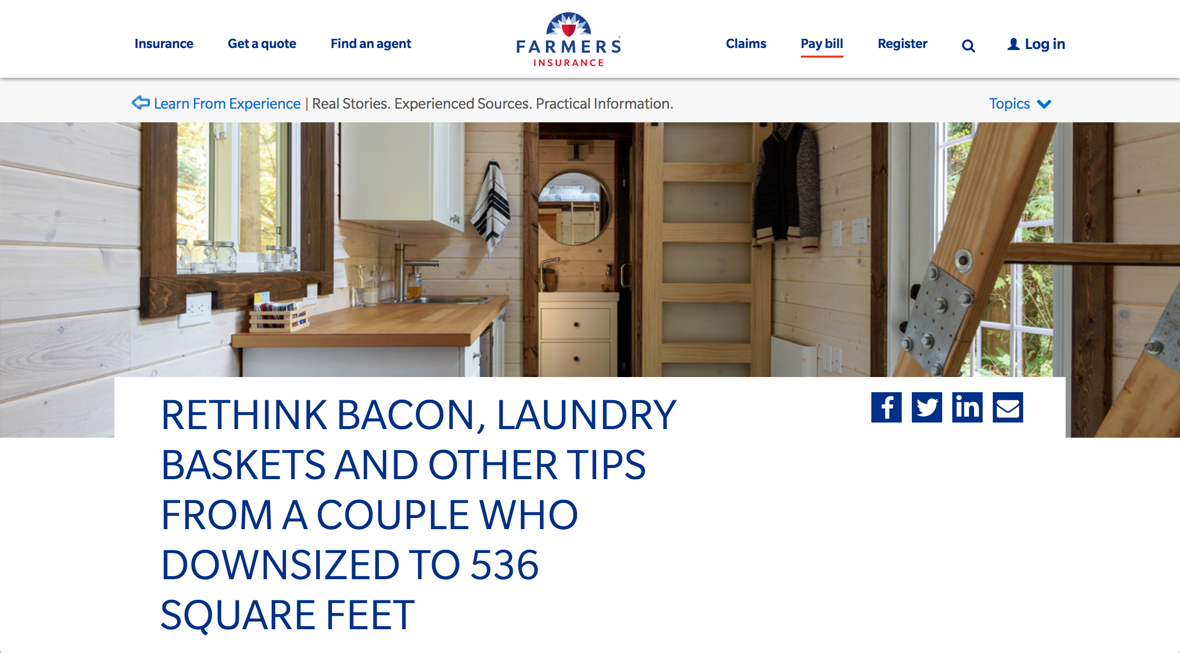 Farmers Insurance LFE: Tiny Houses