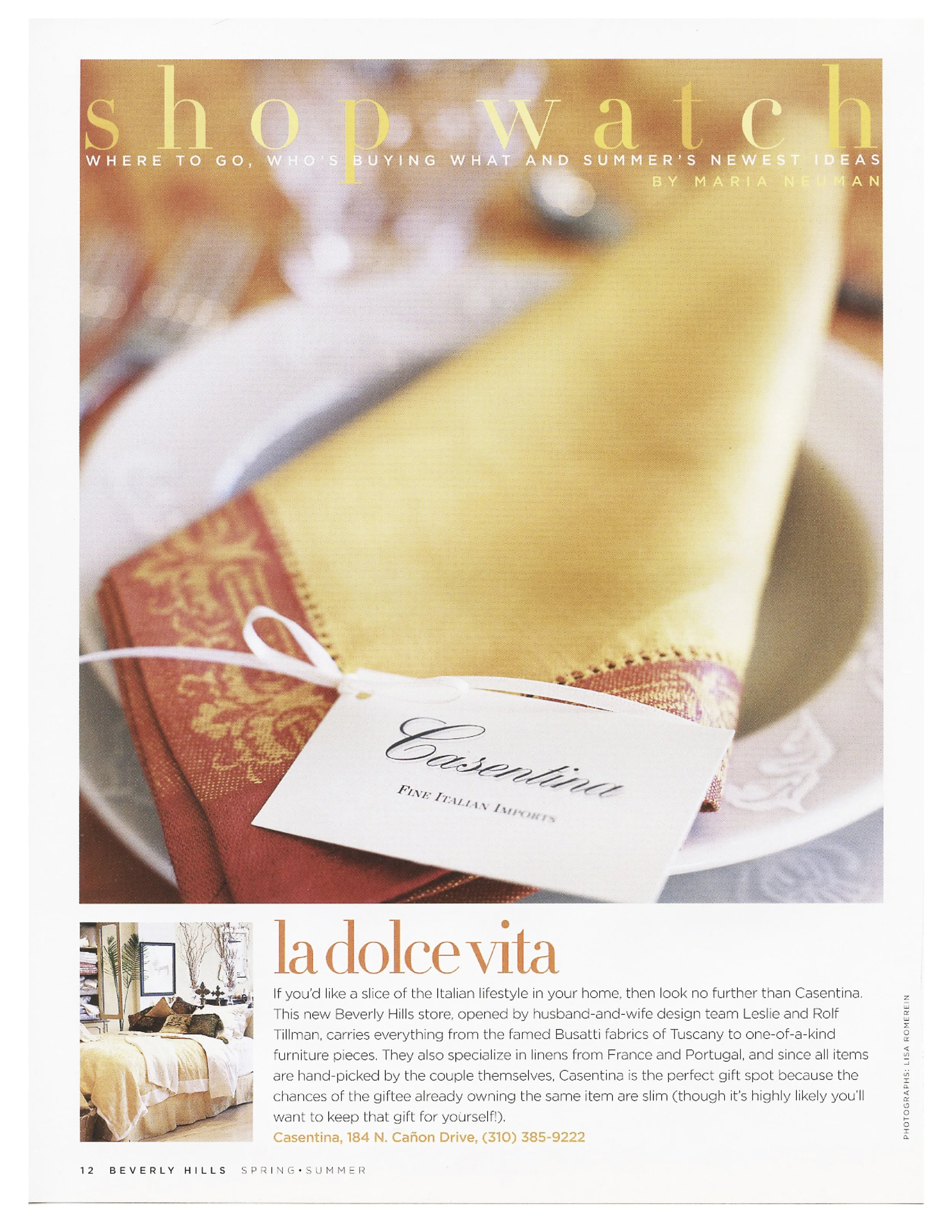 Beverly Hills Magazine: Shop Watch