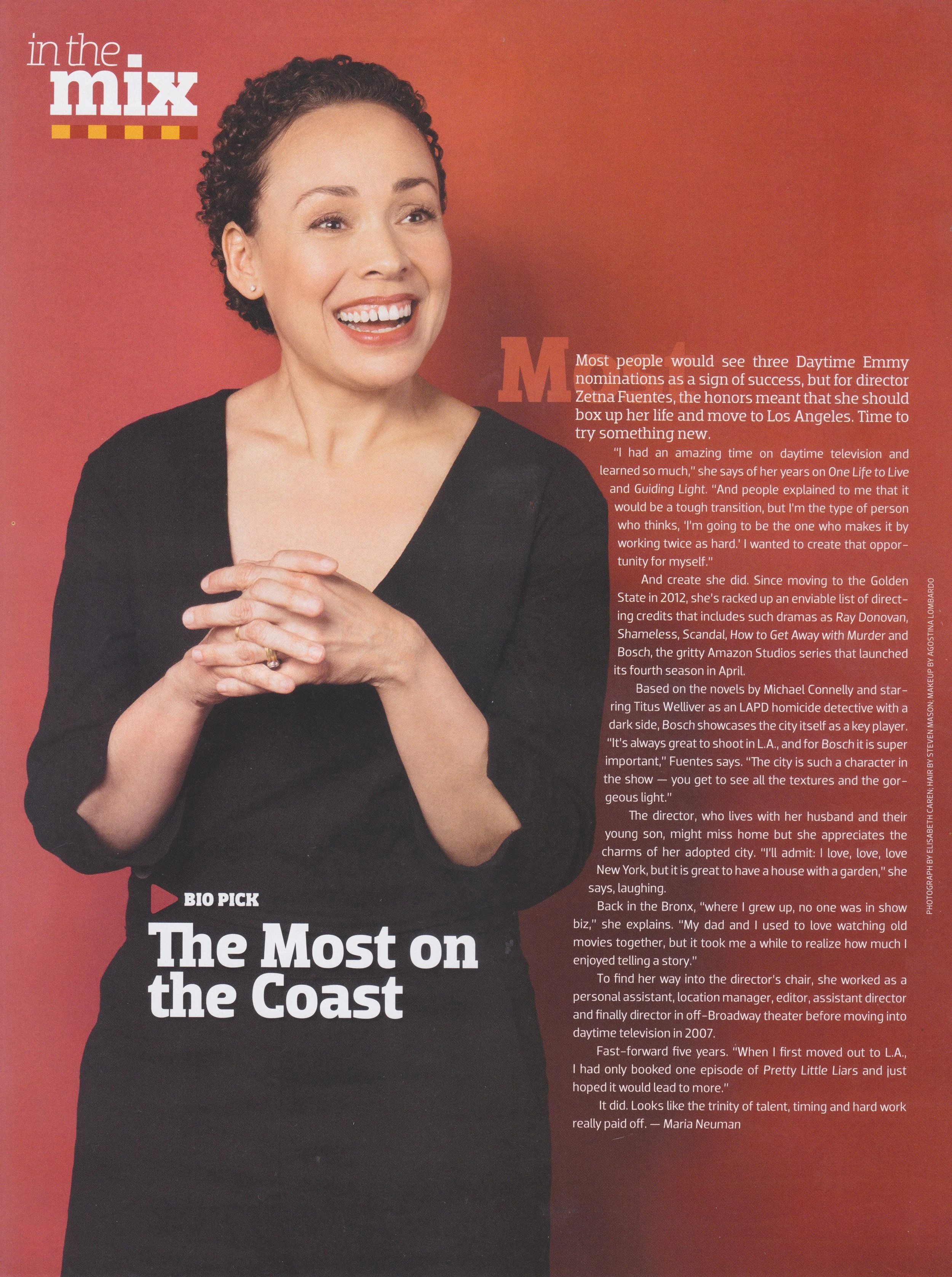 Emmy Magazine: Zetna Fuentes - The Most on the Coast
