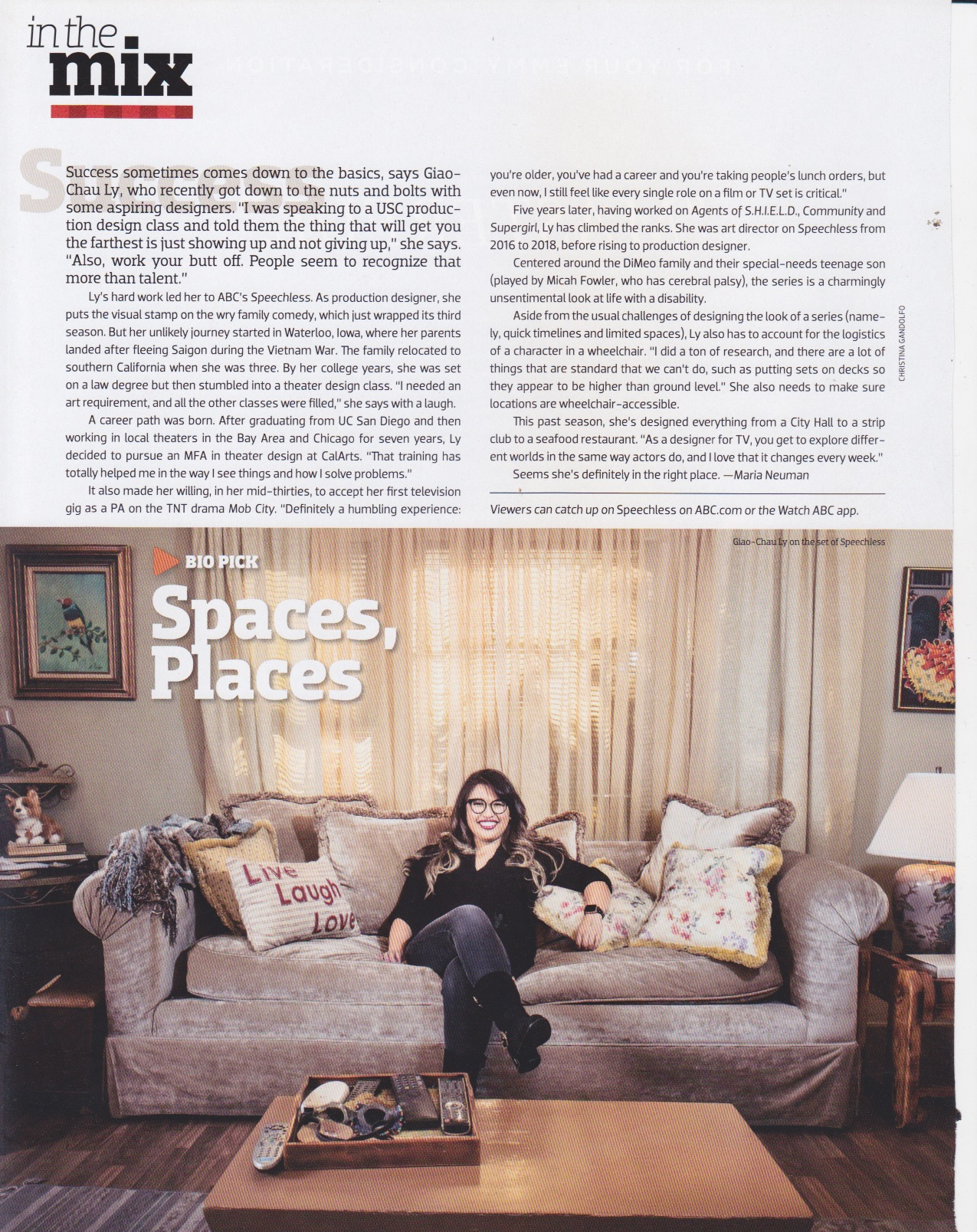 Emmy Magazine: In the Mix; Spaces, Places
