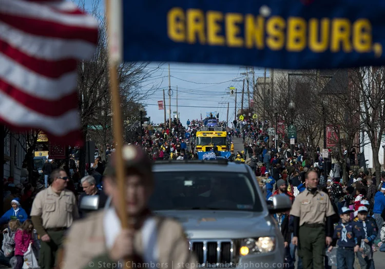 Dozens of floats make their way down Main Street during the 24th annual holiday parade on Saturday, Nov. 21, 2015, in Greensburg.